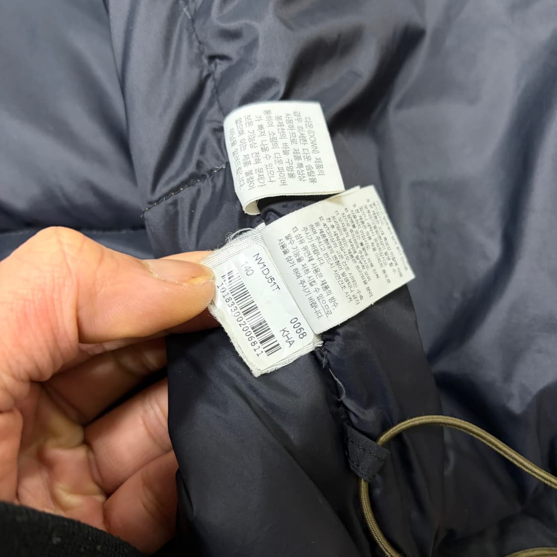 노스페이스 키즈 카모 구스다운 패딩 조끼 140 상품이미지4