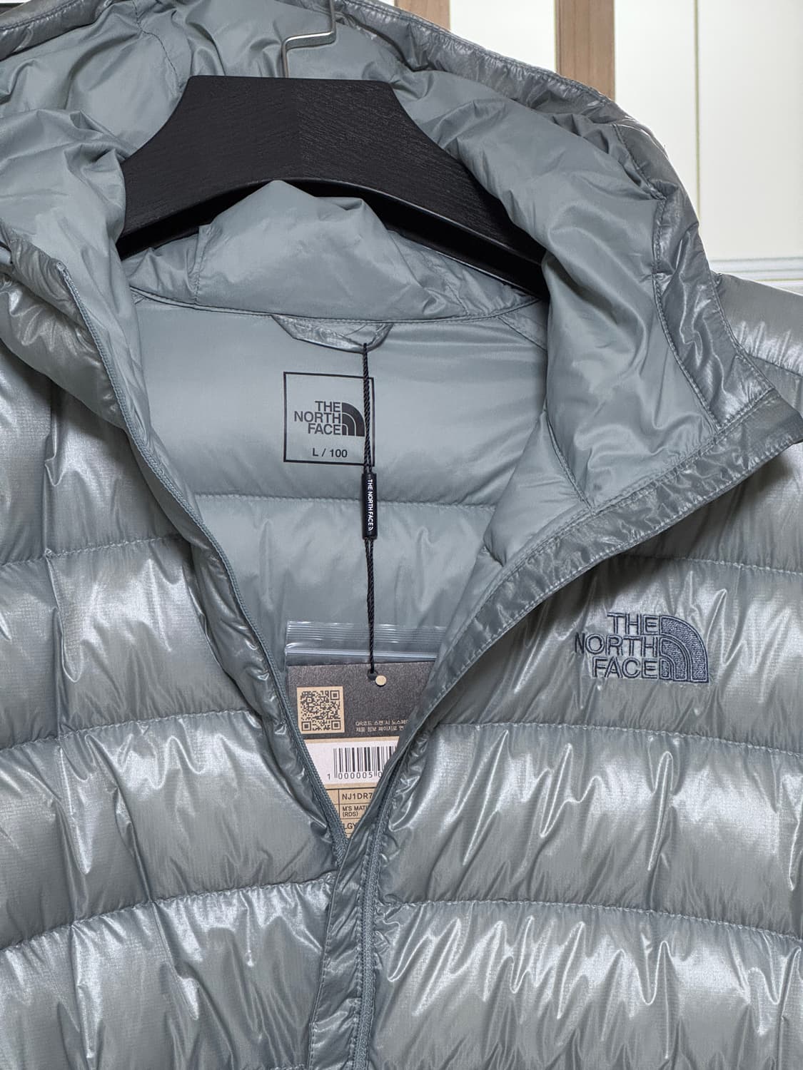 택포* (L)노스페이스 마티에 EX 다운 후디 (RDS) 라이트그레이 상품이미지2