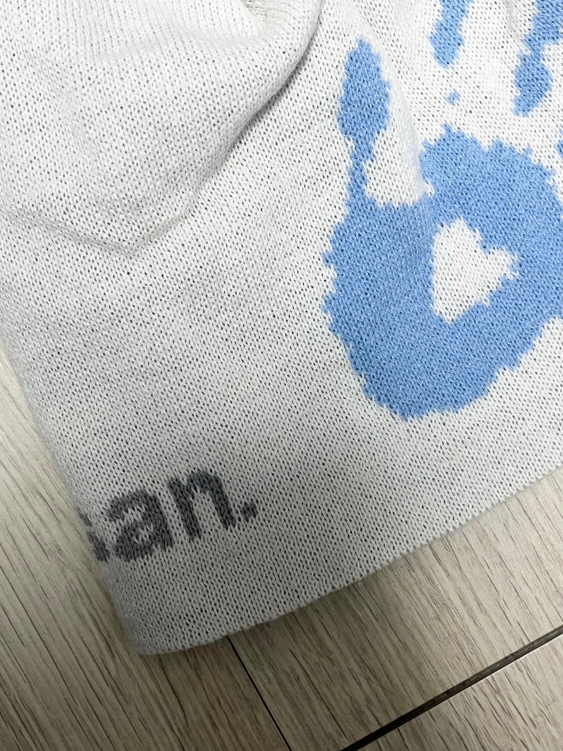 탄산마그네슘 자카드 핸드 윙 비니 화이트 상품이미지3