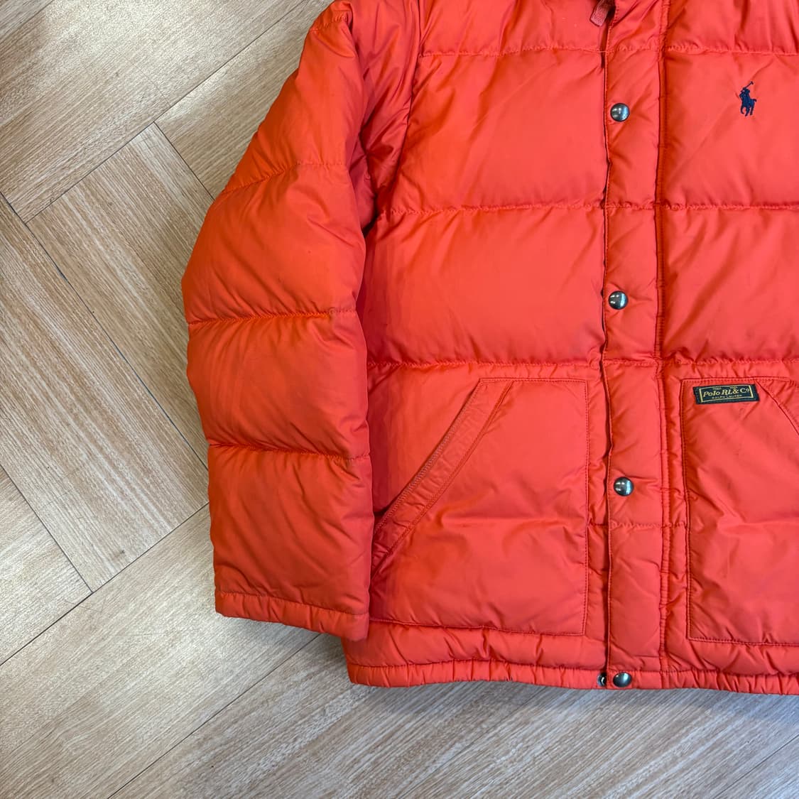 폴로 랄프로렌 오렌지 후드 덕다운 푸퍼 자켓 상품이미지3