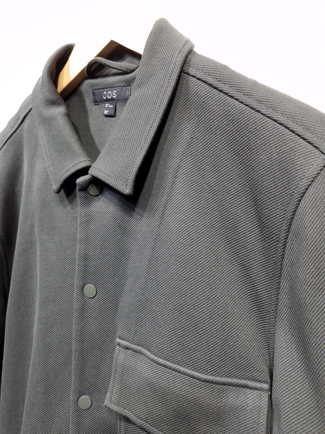 COS 코스 코튼 트윌 자켓 카키 상품이미지4