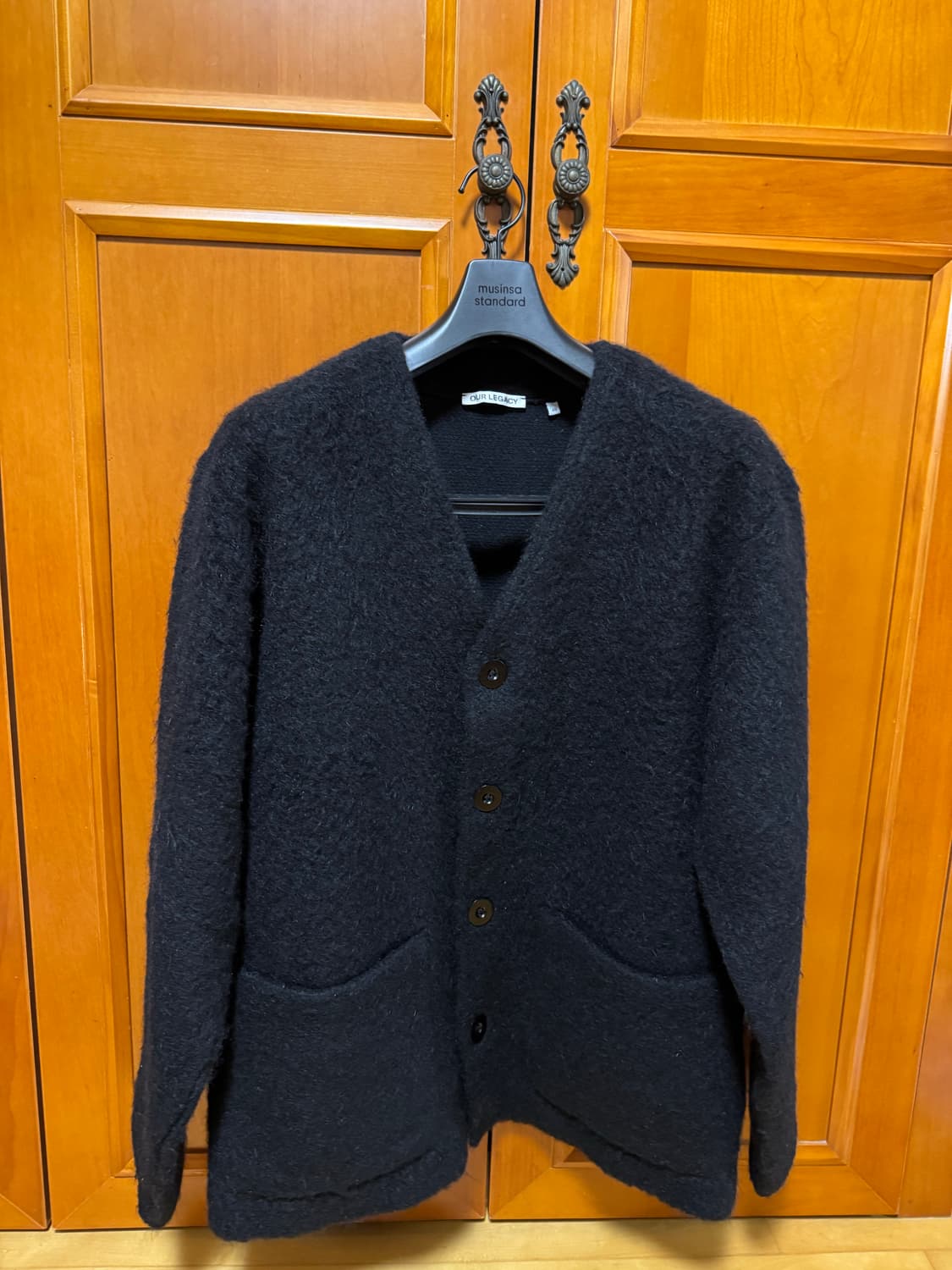 [48] 아워레가시 모헤어 가디건 블랙 상품이미지2