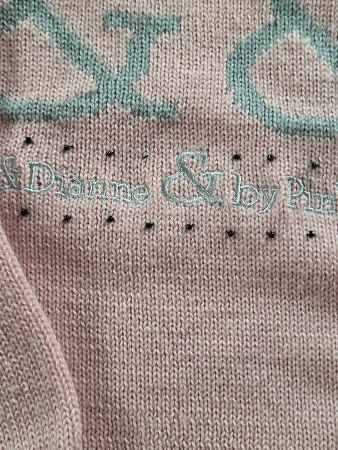 핑키앤다이안 빈티지 핑크 오프숄더 니트 상품이미지2