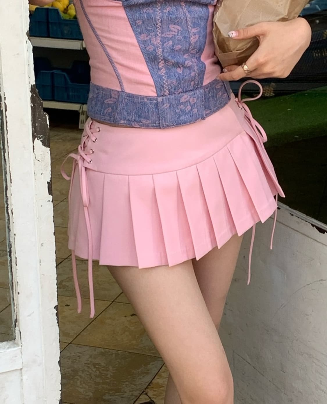 서쿠키 스커트 팬츠 핑크 m 상품이미지1