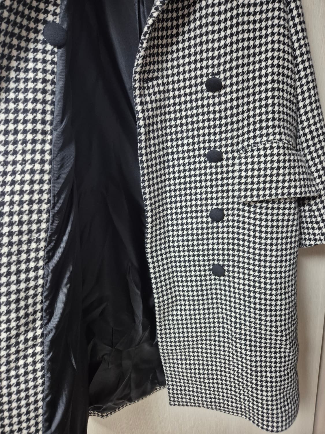 오버듀플레어 하운드체크 코트 오버핏 코트 여성 상품이미지5