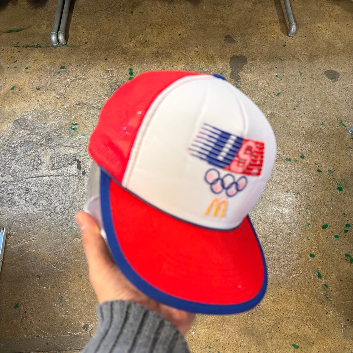 96s Made in USA 빈티지 맥도날드 올림픽 트러커 매쉬 볼캡 상품이미지2