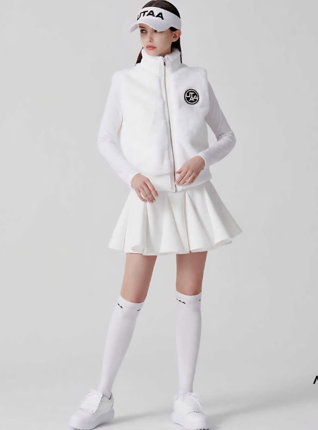 유타 골프 스퀘어 로고퍼 하이넥 베스트자켓 S (90) 상품이미지1