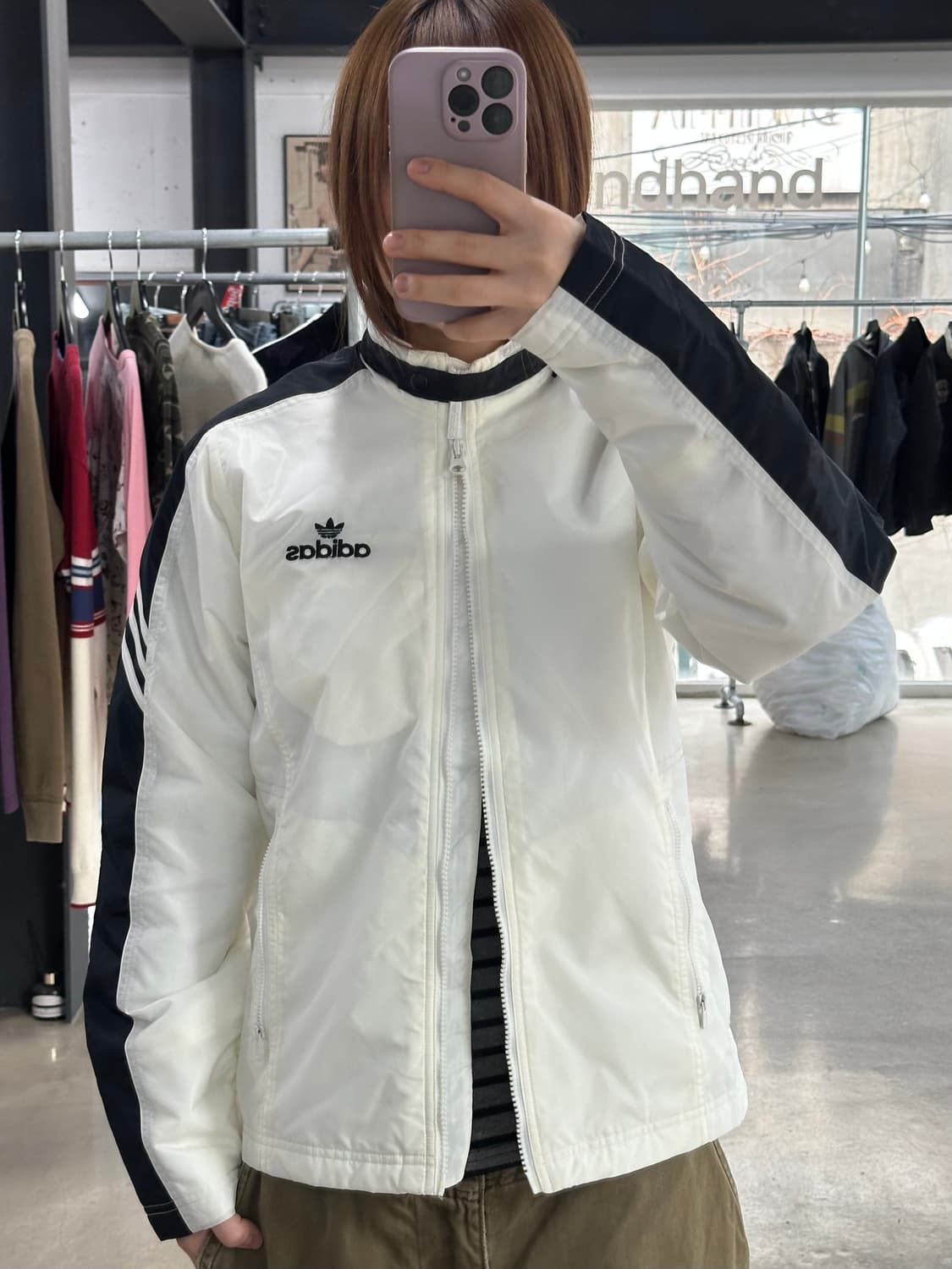 아디다스 넥버튼 투웨이 바이커 점퍼 데드스탁 상품이미지3