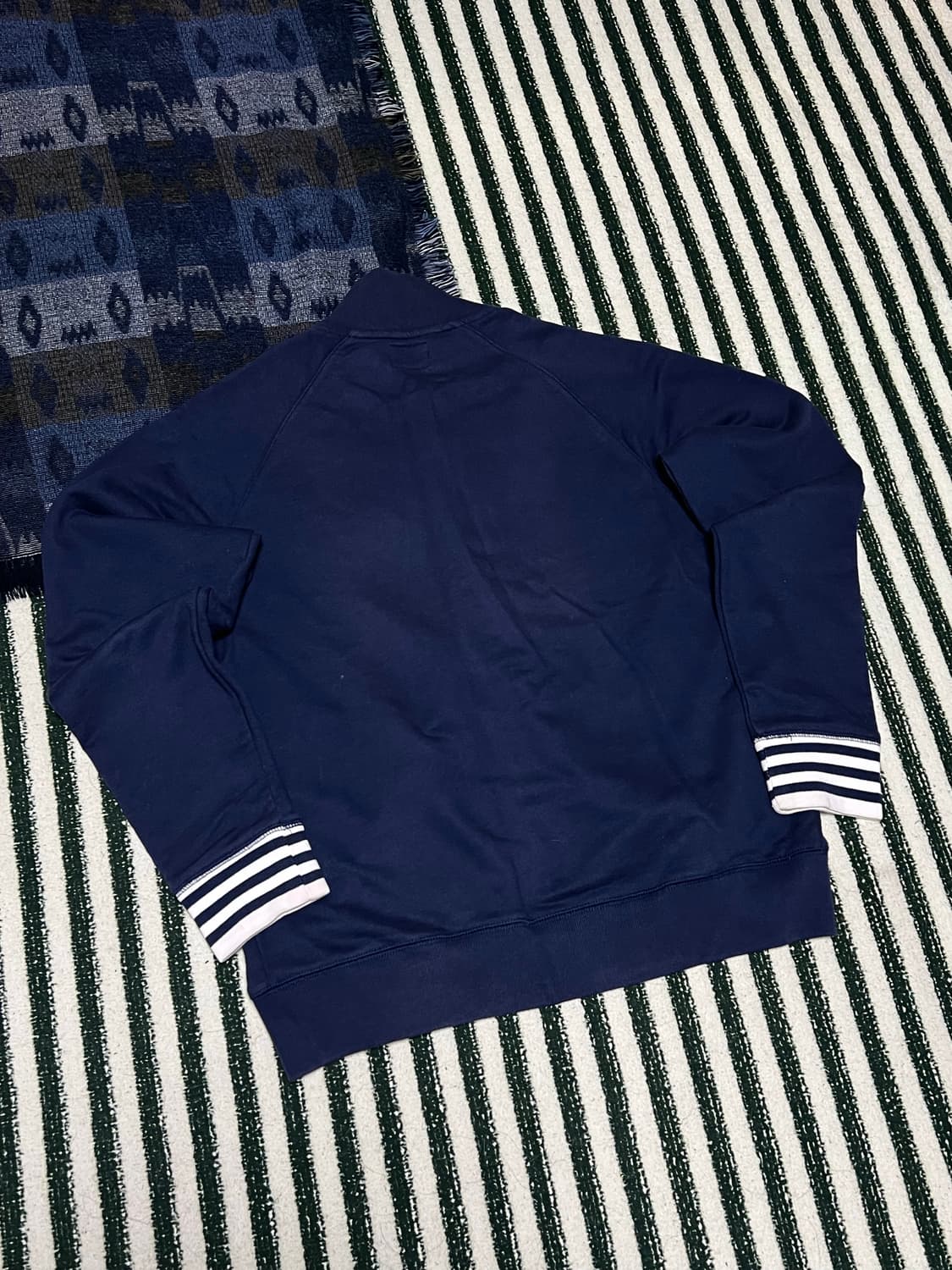 Stussy Skull Patch 스웨트 스타디움 재킷 네이비 상품이미지3