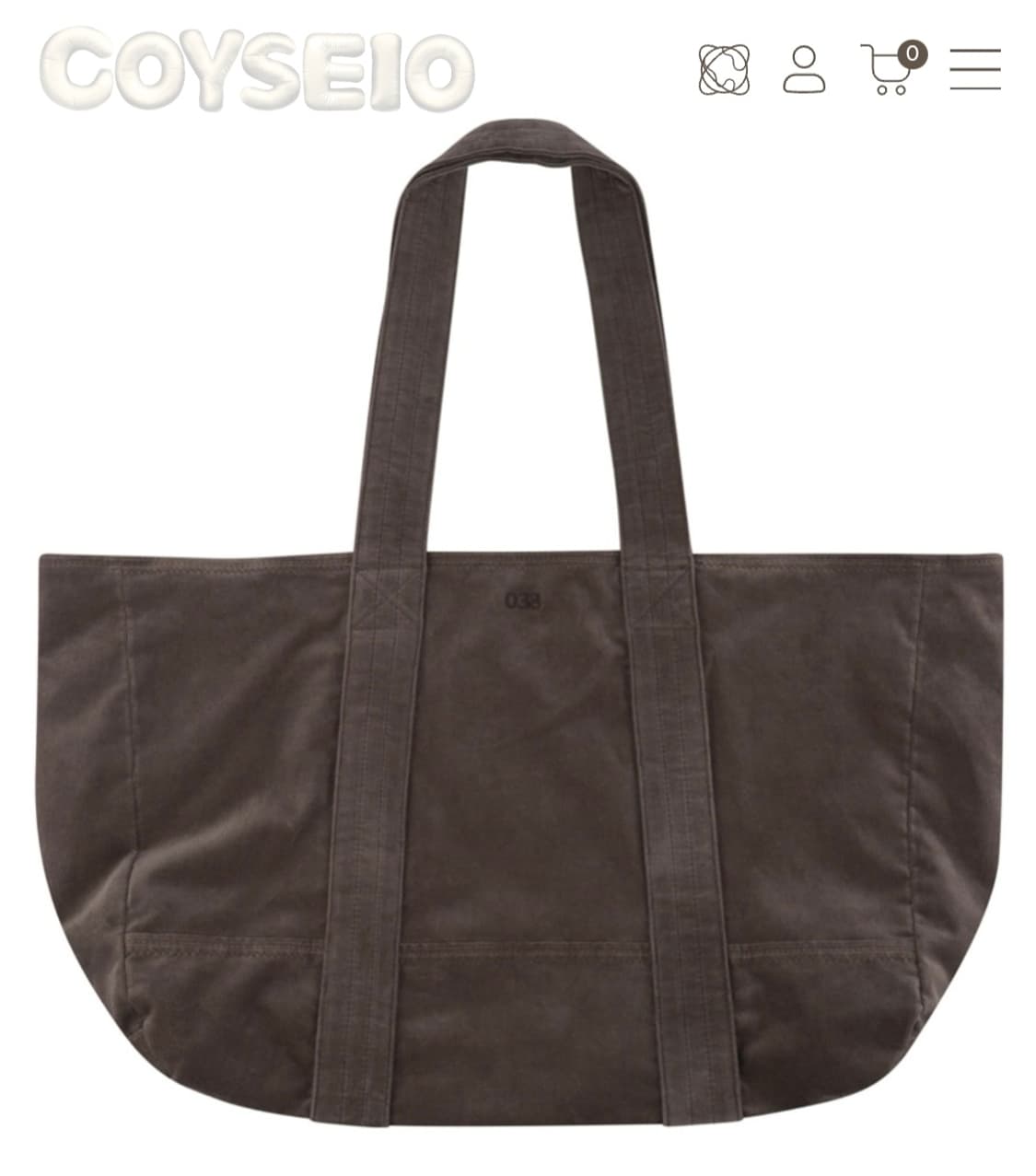 코이세이오038 오버사이즈 토트백 브라운 상품이미지1