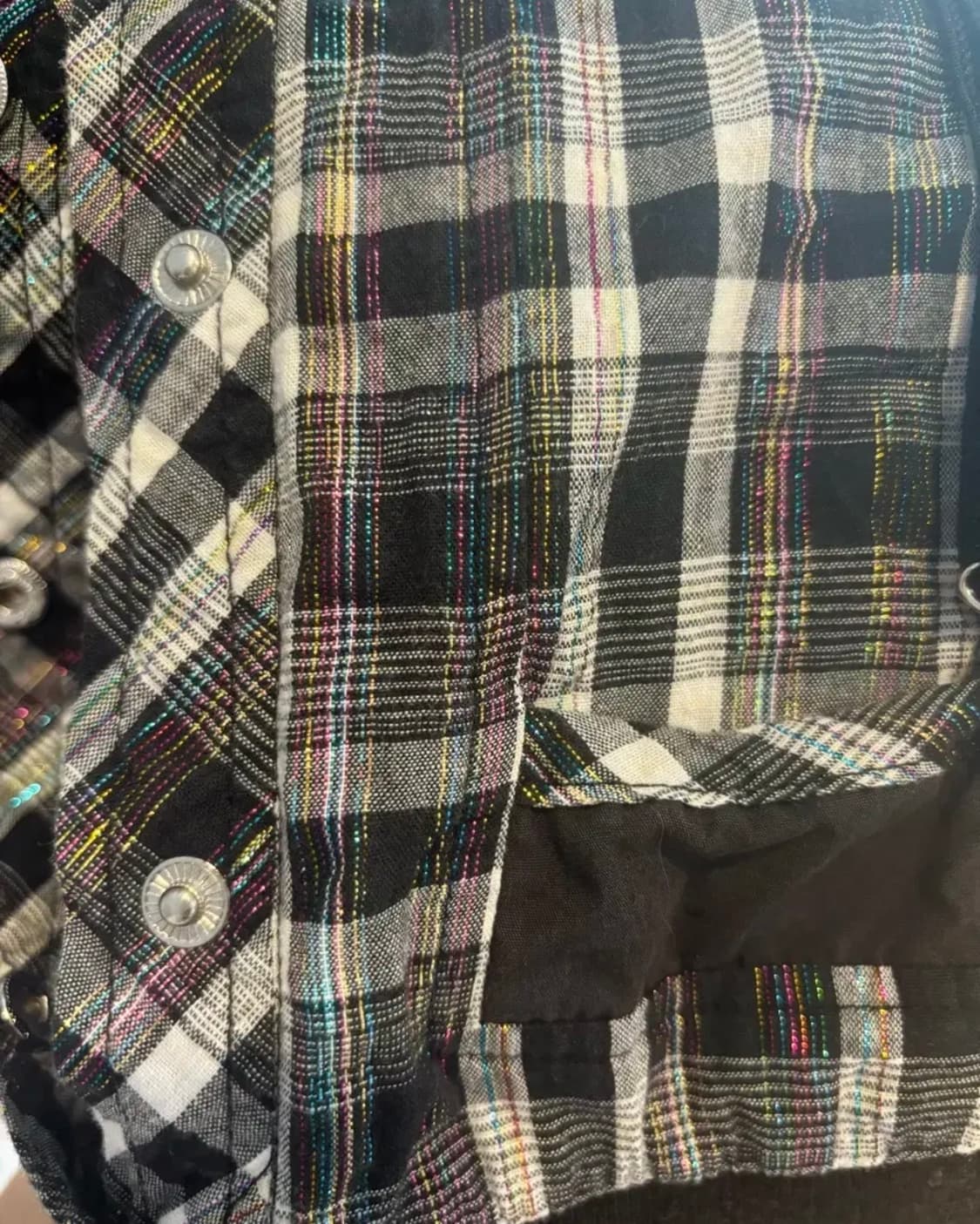 punk y2k 글리터 체크 미니원피스  상품이미지2