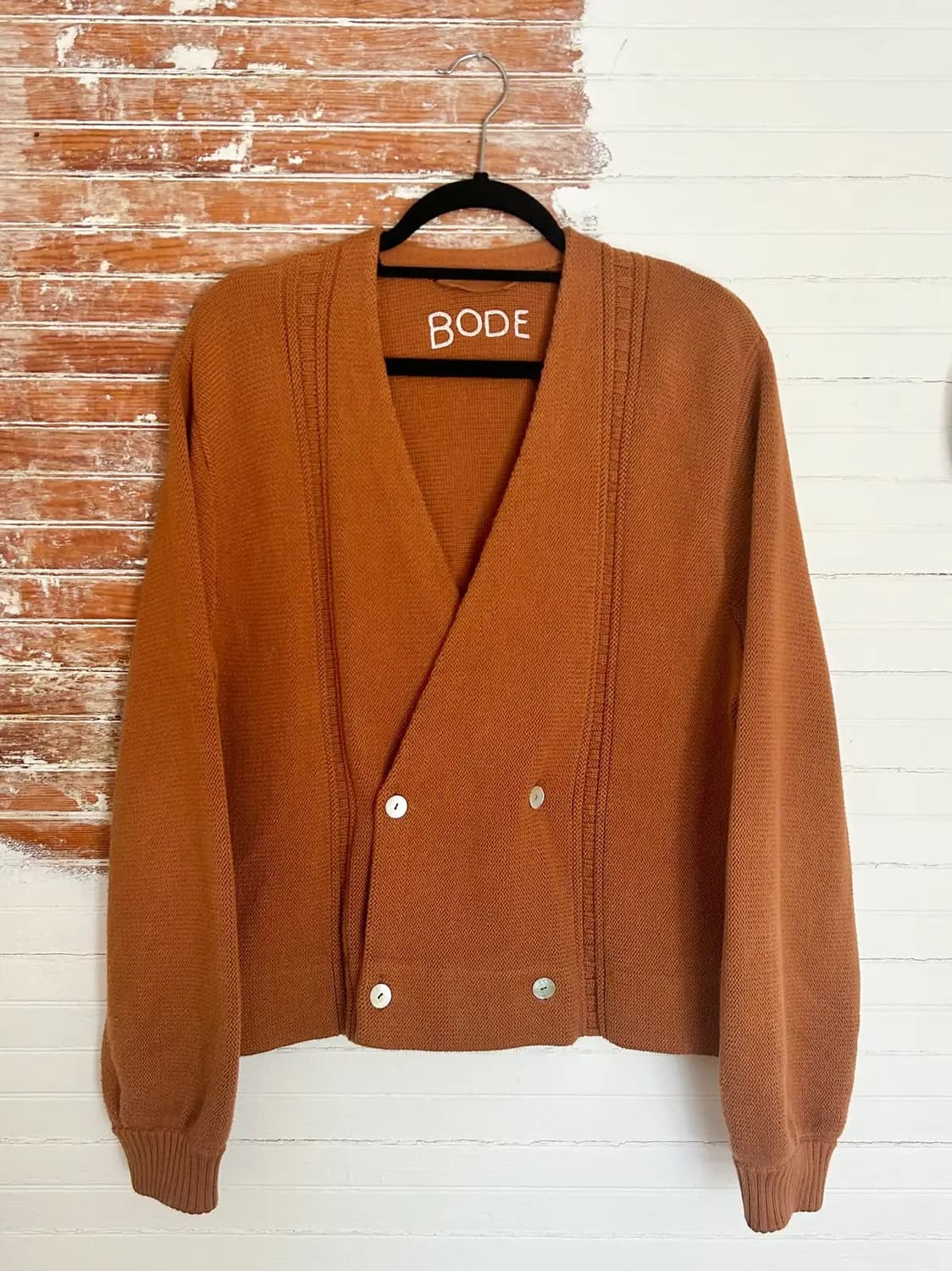 BODE 보디 브라운 더블 브레스티드 가디건 상품이미지1