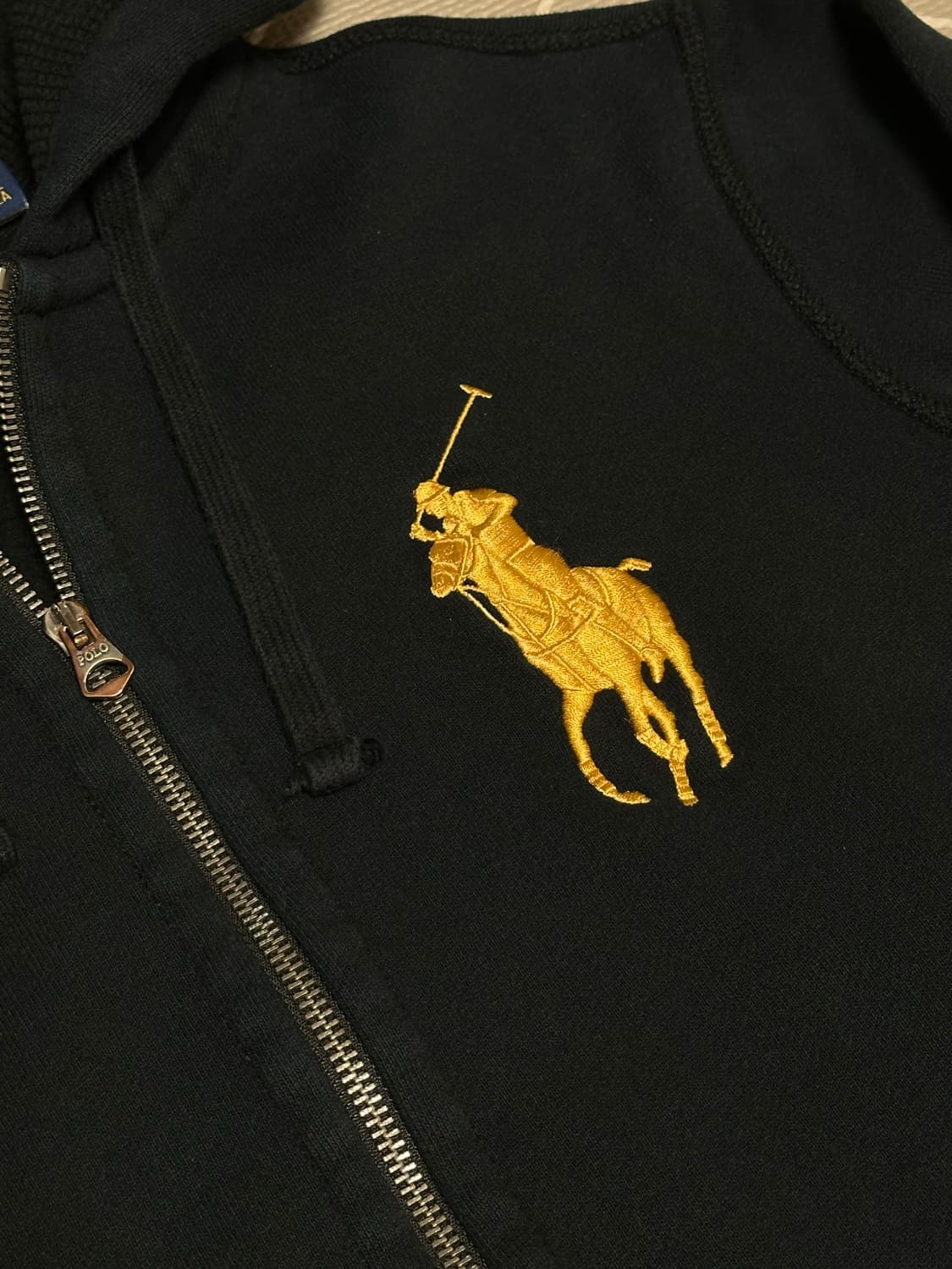 폴로 빅포니 후드집업 블랙 상품이미지4