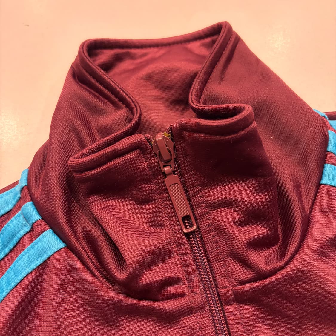 [90] 13s 아디다스 파이어버드 삼선 트랙탑 버건디/블루 B534 상품이미지5