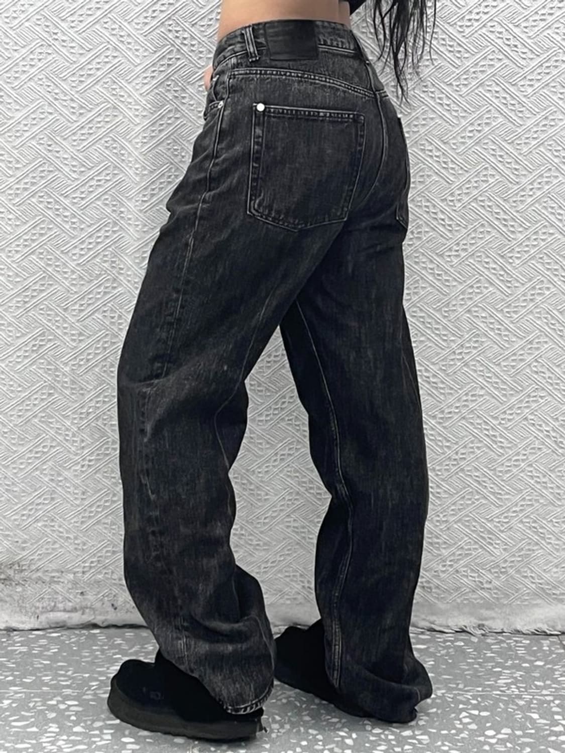 모드나인 빈티지 모던시크 캐주얼 흑청 데님팬츠 31인치 C08826 상품이미지1