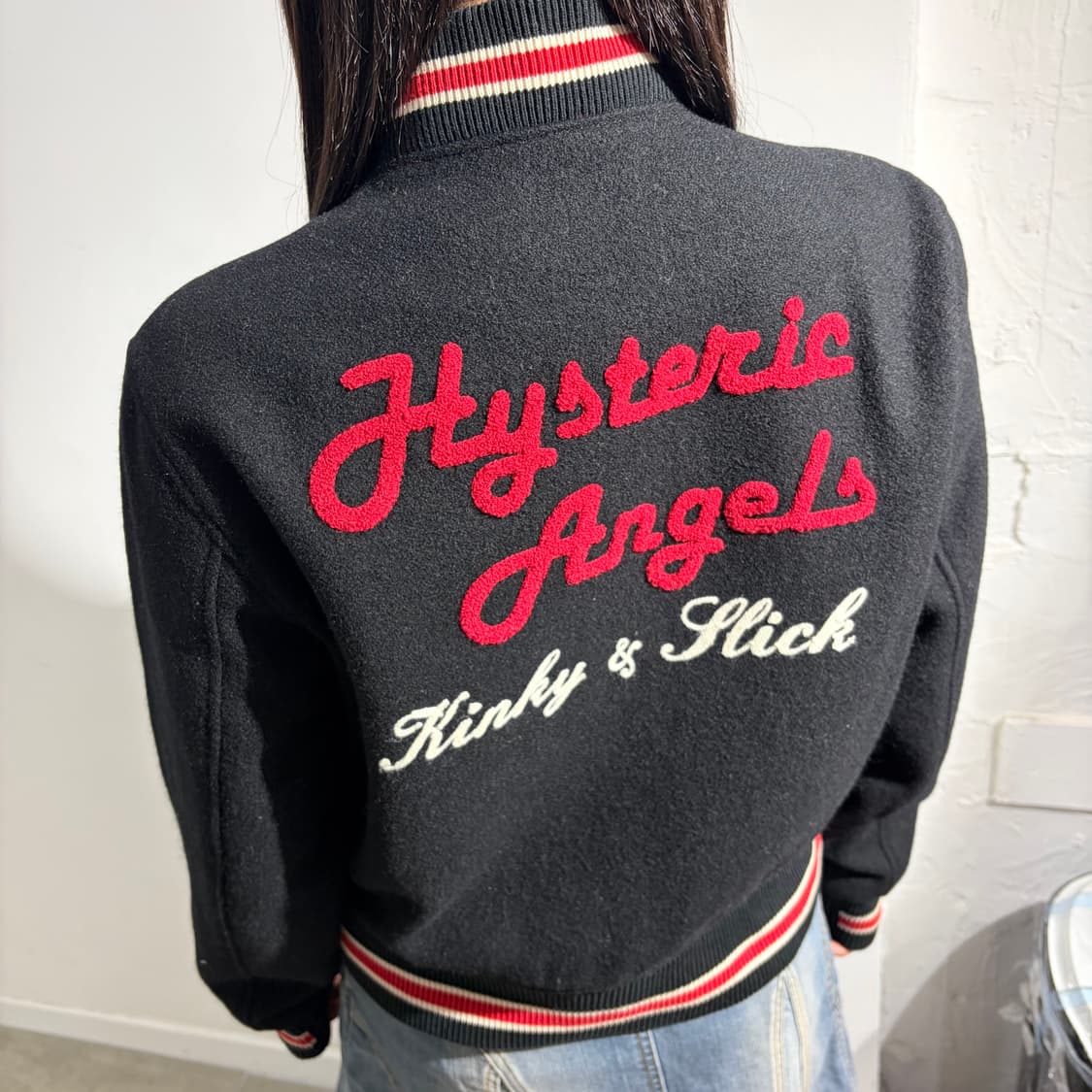 90s 히스테릭 글래머 Kinky 666 울 바시티 자켓 상품이미지3