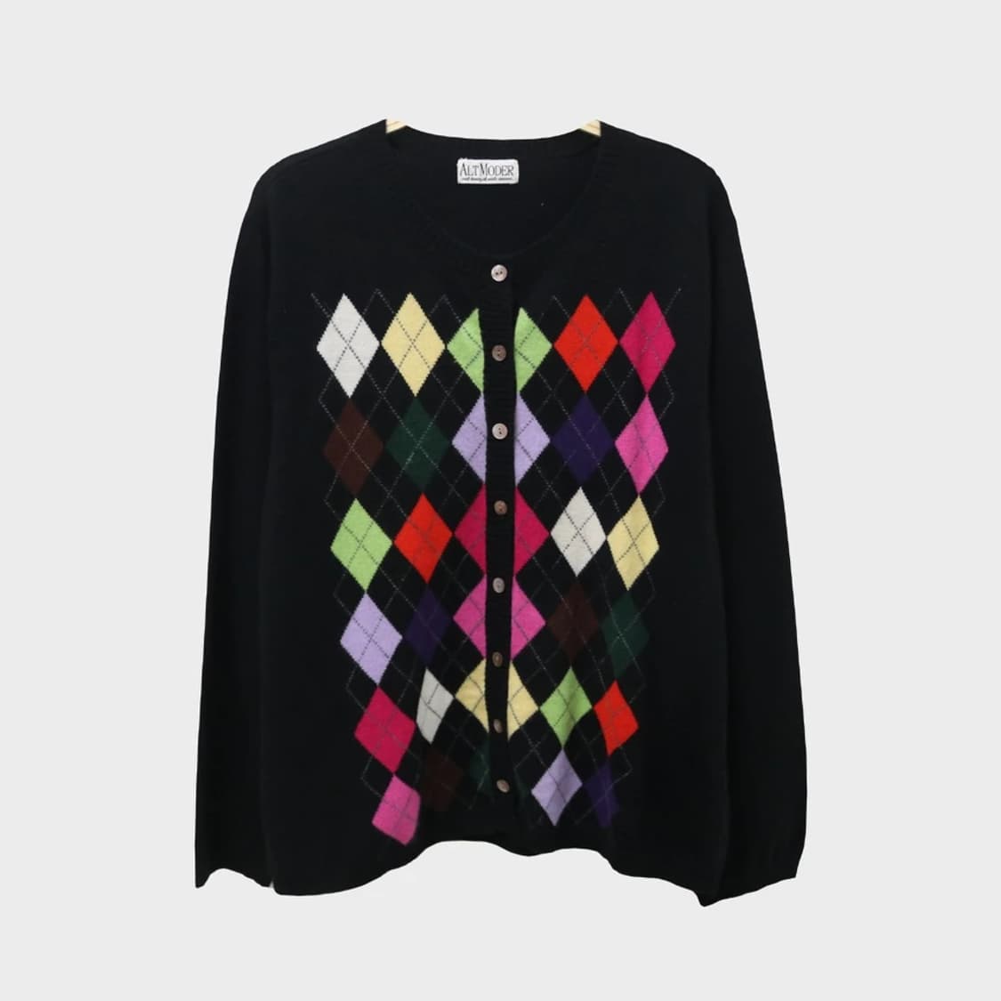 ALT MODER 아가일 캐시미어 니트 가디건 62228 상품이미지1