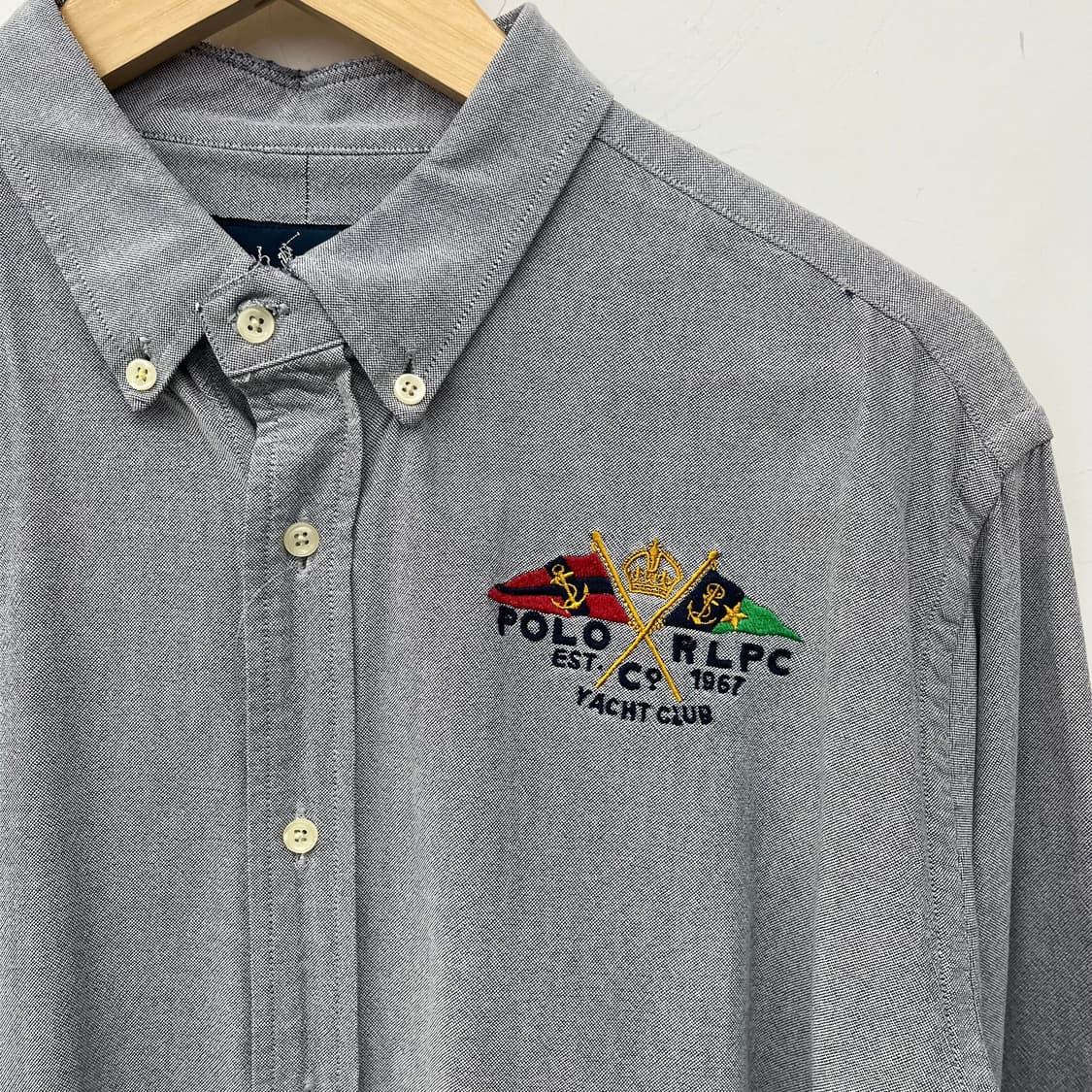 폴로 랄프로렌 그레이 긴팔 셔츠 남L 상품이미지3