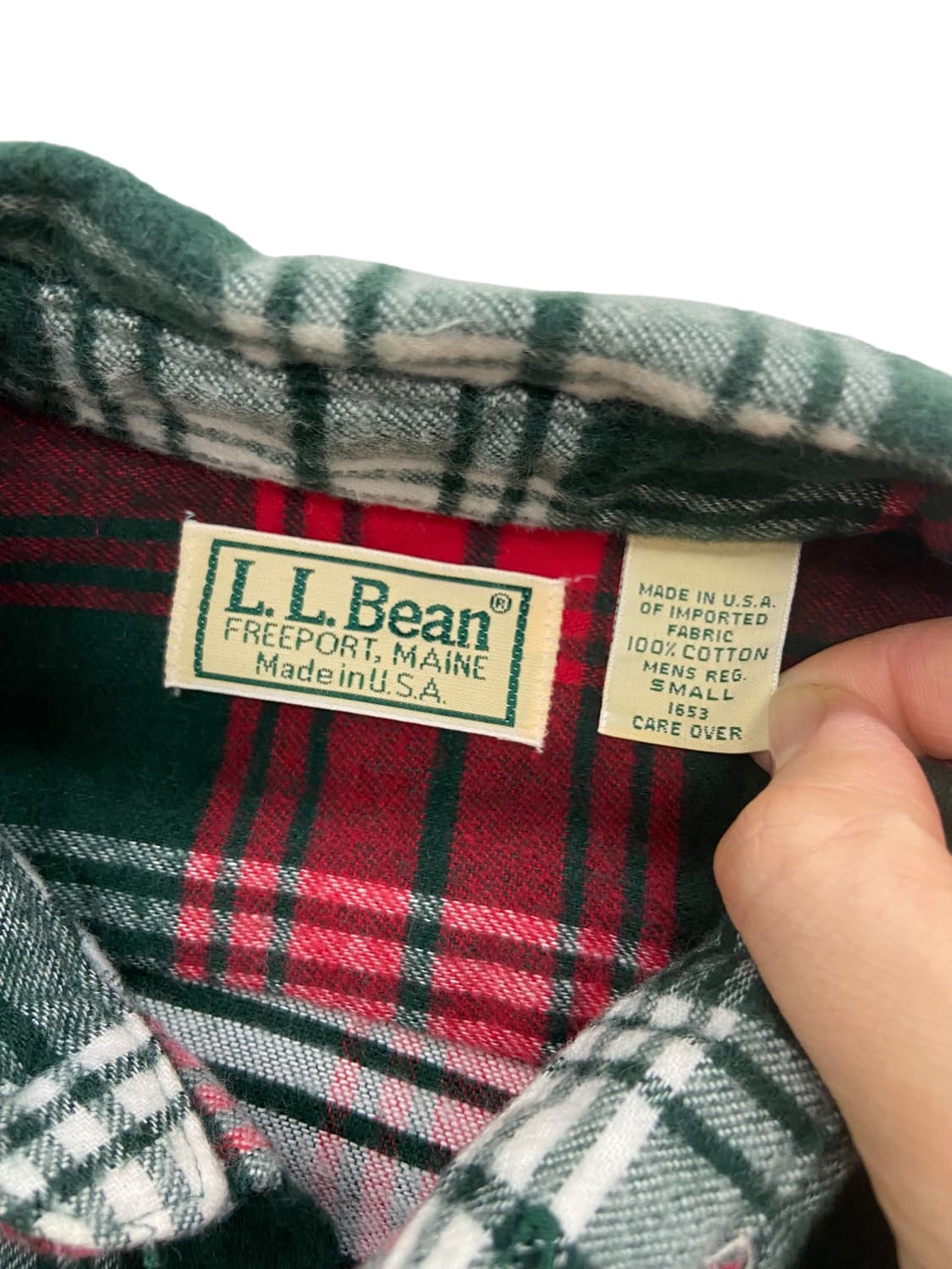 90's 엘엘빈 플란넬 체크 셔츠 상품이미지6