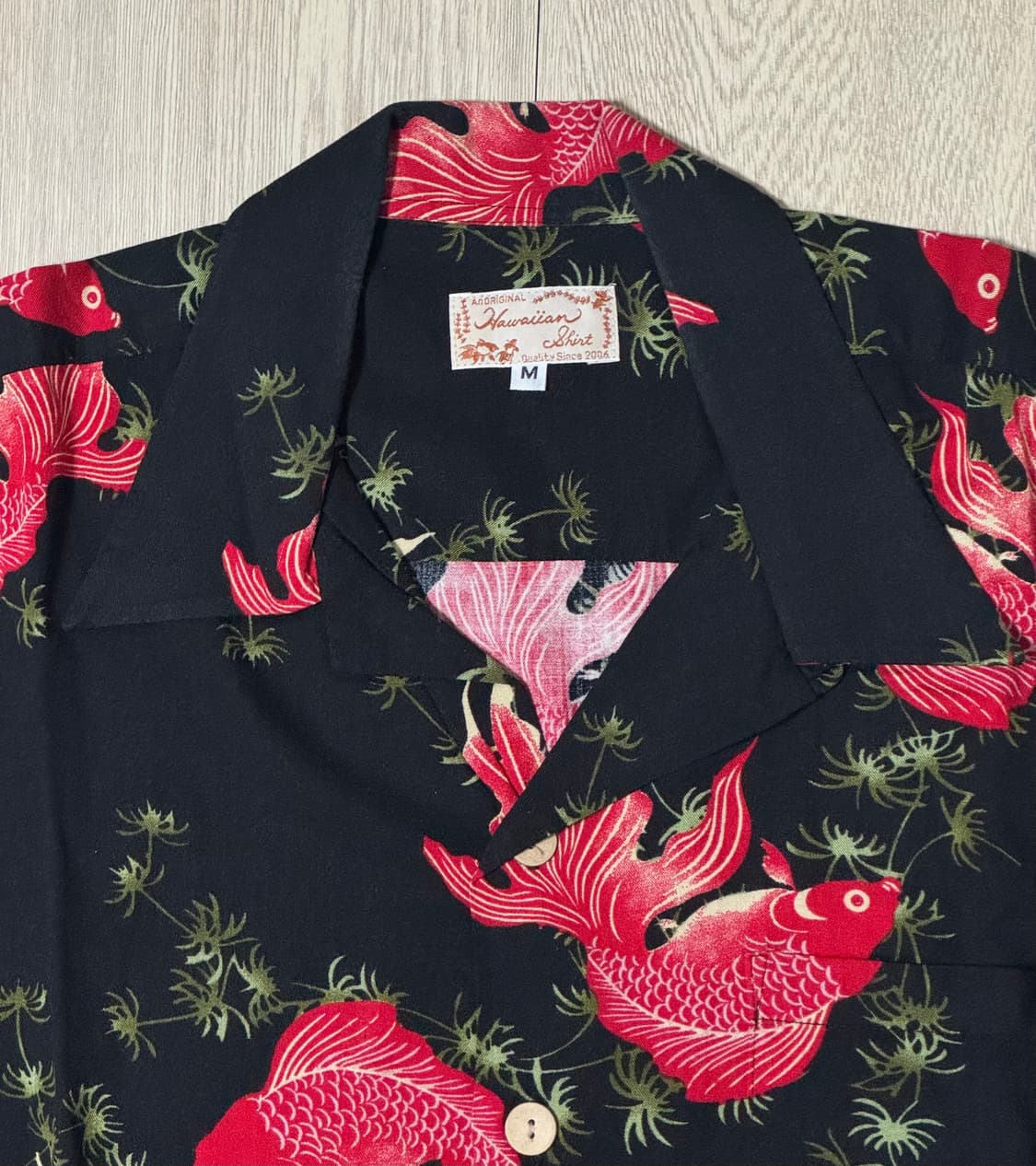빈티지 금붕어 하와이안 셔츠 M (90~95정도) 상품이미지2