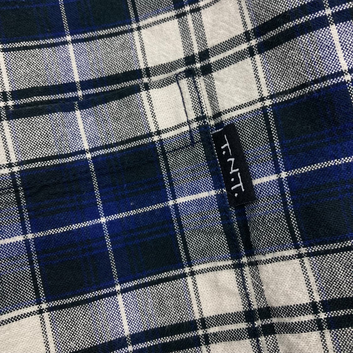 디스이즈네버댓 체크 패턴 네이비 배색 셔츠 상품이미지2