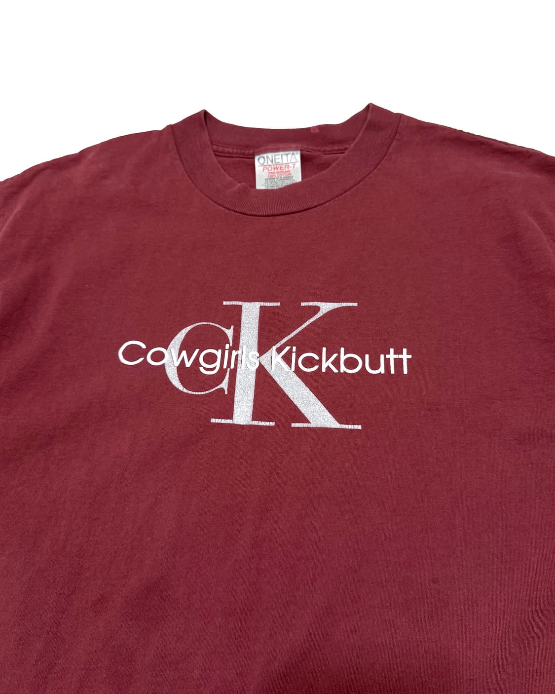 90’s Cowgirl kickbutt 캘빈클라인 패러디 티셔츠 상품이미지2