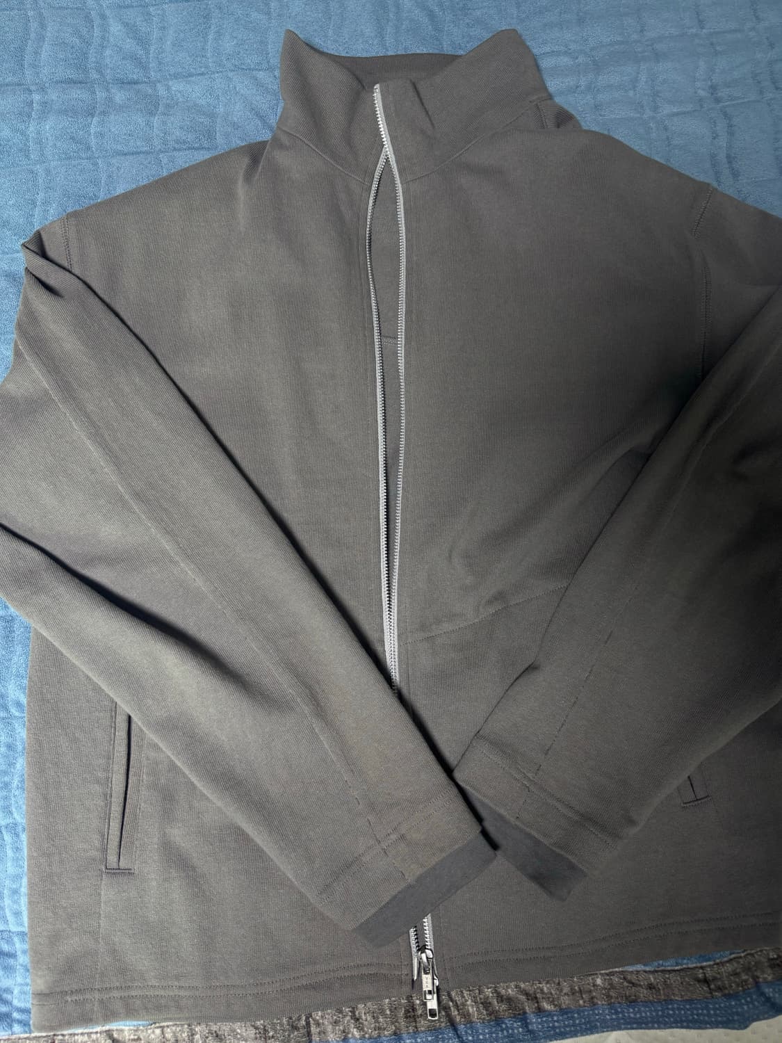 5 xl) 해칭룸 미들 가디건 스웻 집업 그레이 상품이미지1