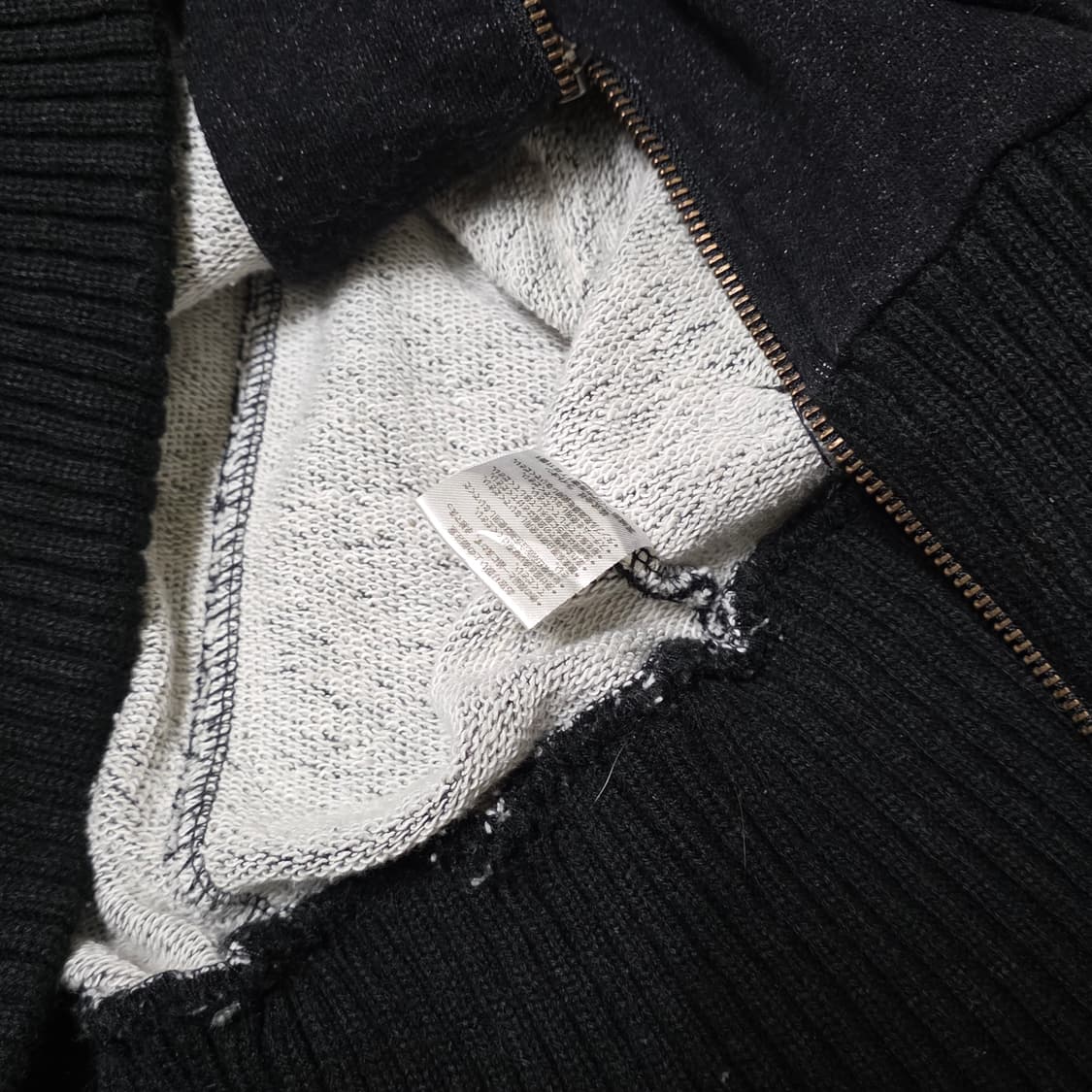 와투케 고스펑크 그런지 셔링 스웻 투웨이 후드 오네갸루 d.i.a깔 상품이미지3