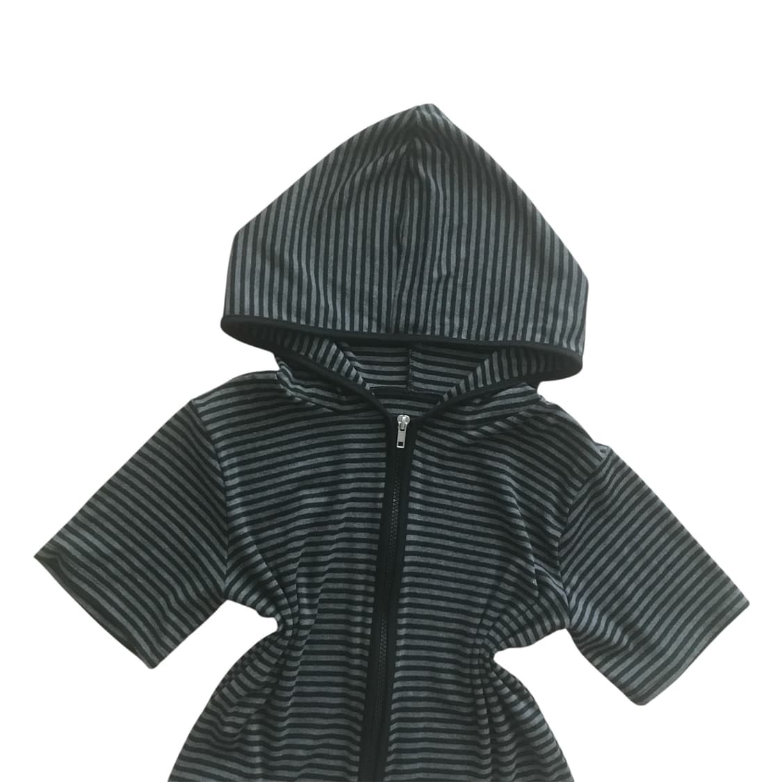 스트라이프 투웨이 반팔 집업 상품이미지2