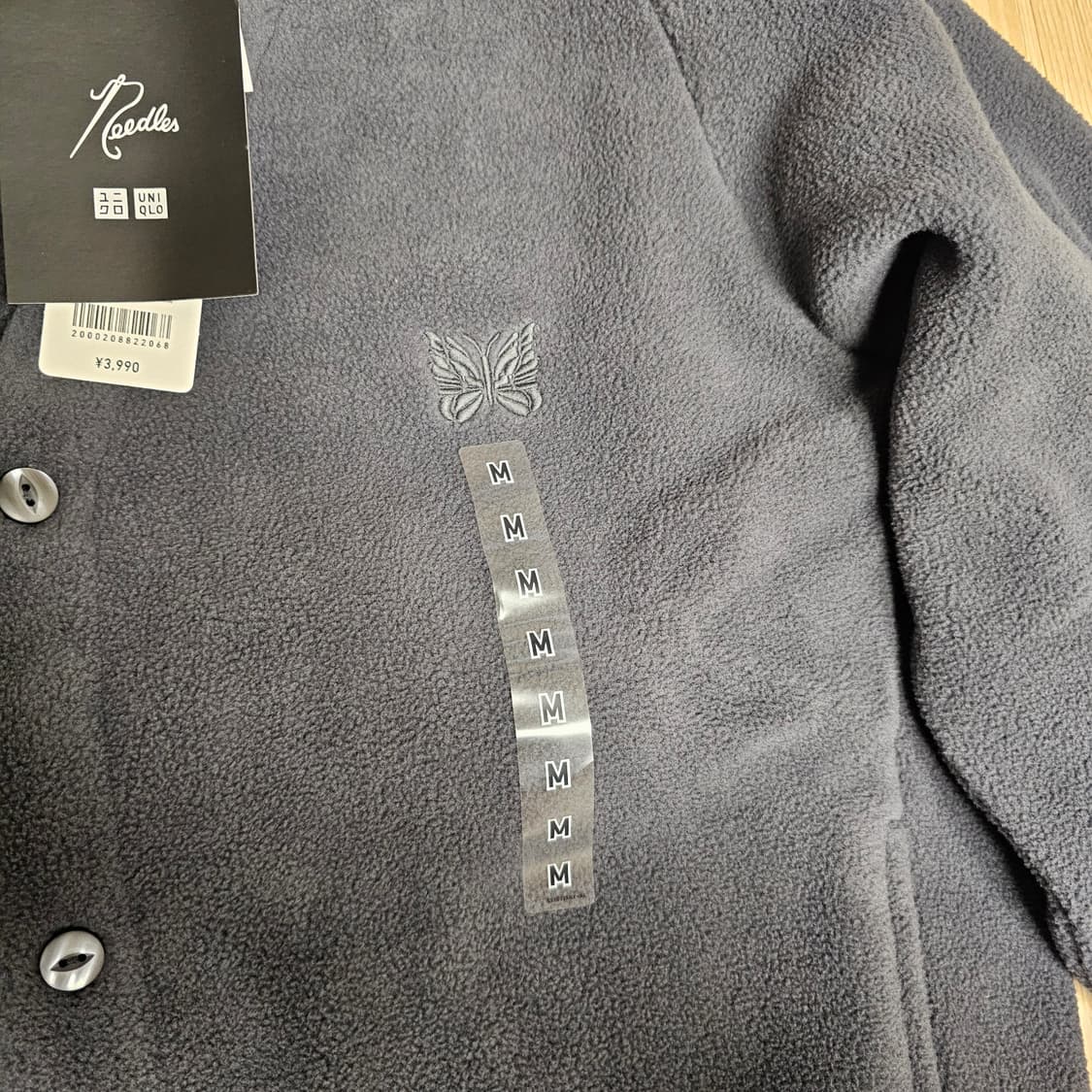 M 새제품) 유니클로 X 니들스 후리스 가디건 다크그레이 483980 상품이미지4