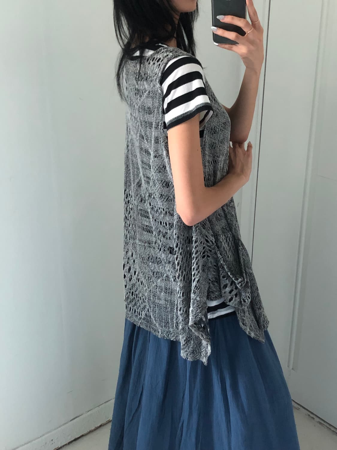 일본빈티지 모리 크로셰 레이어드 베스트 상품이미지9