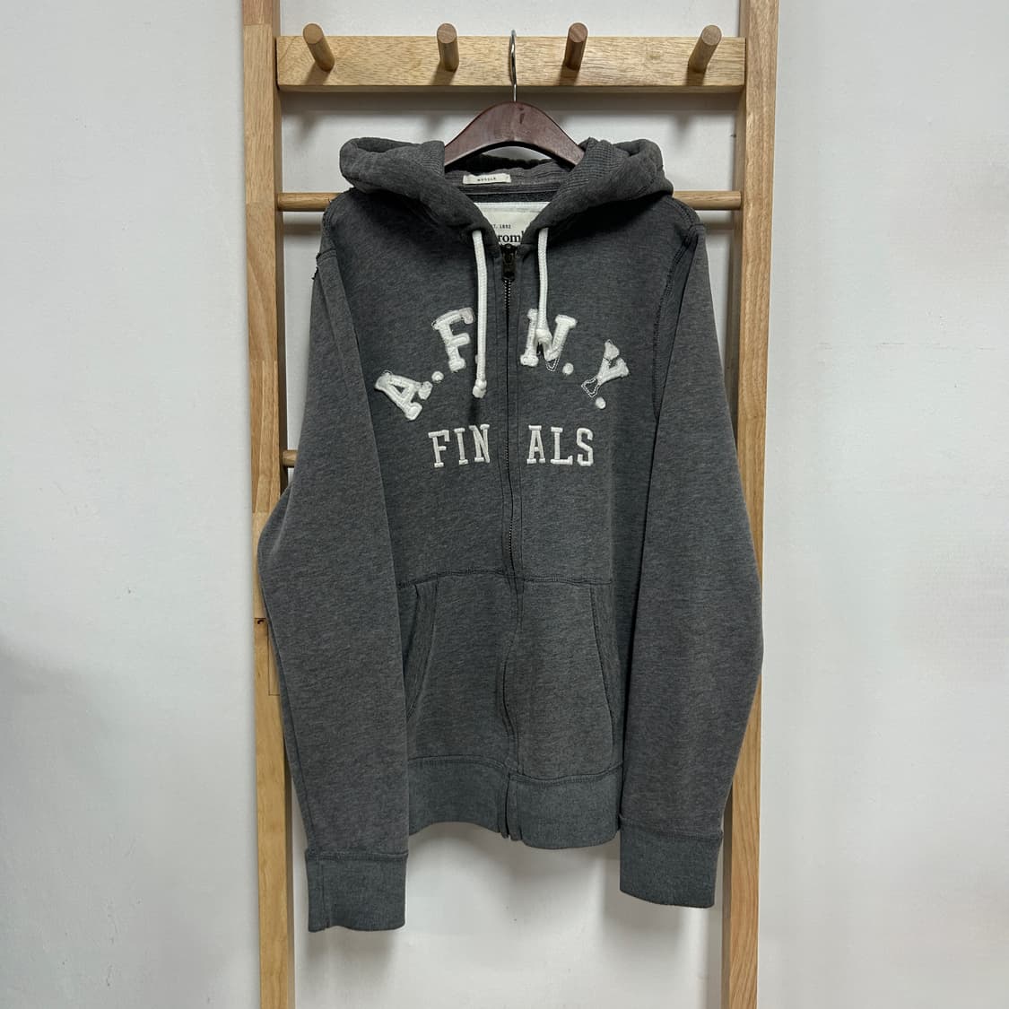 아베크롬비 y2k 디스트레스드 후드집업 그레이 상품이미지3