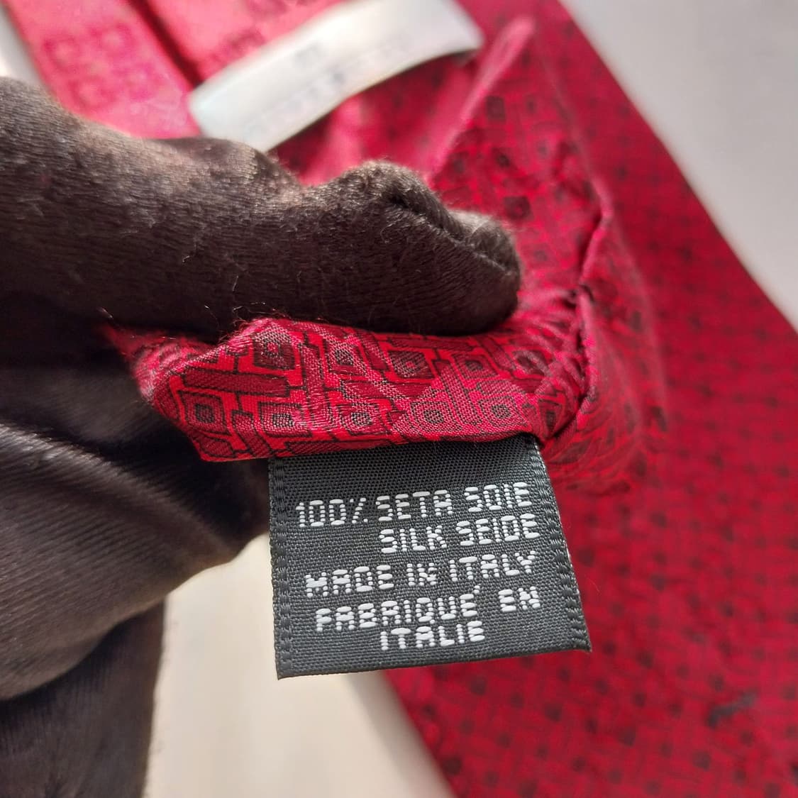 지방시 실크 와인 빅로고 패턴 넥타이 9.9cm A+등급 K1695
 상품이미지10