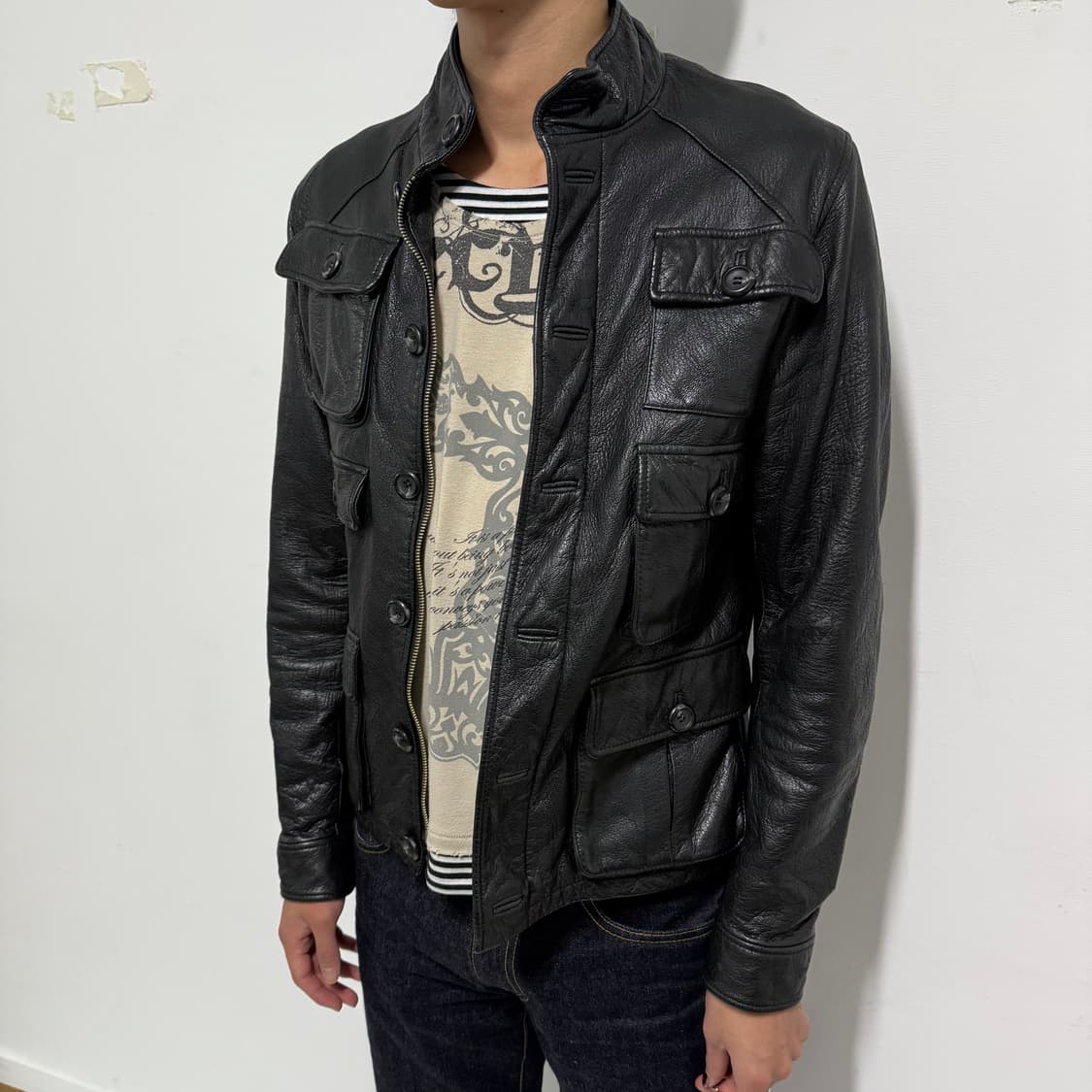 이태리 빈티지 6포켓 레더자켓  상품이미지3