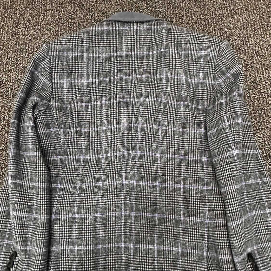 INTERMEZZO 인터메조 체크 블레이저 울 양가죽 정장 자켓 L 상품이미지5