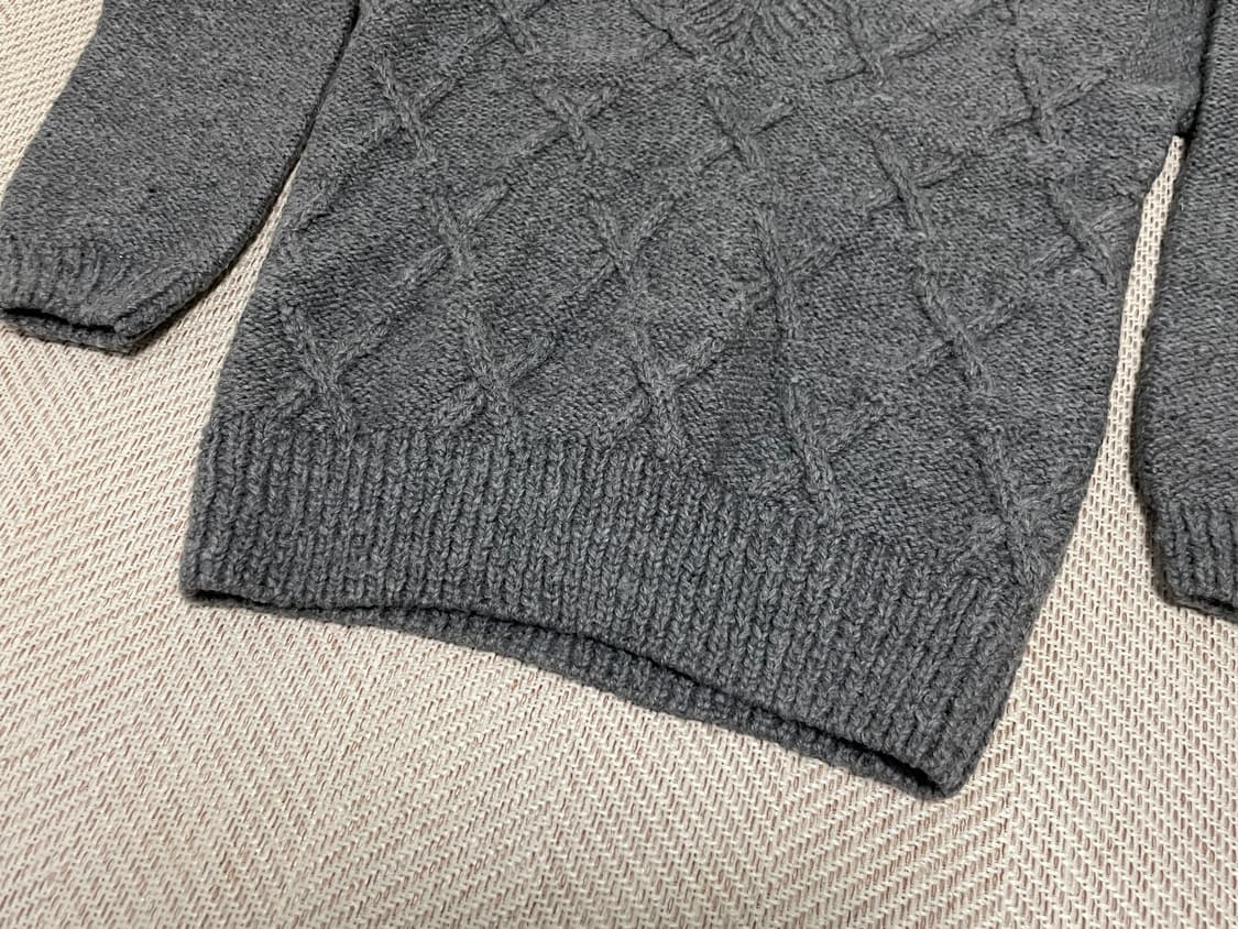 빈티지 핸드메이드 헤비 그레이 니트 J03513 상품이미지3