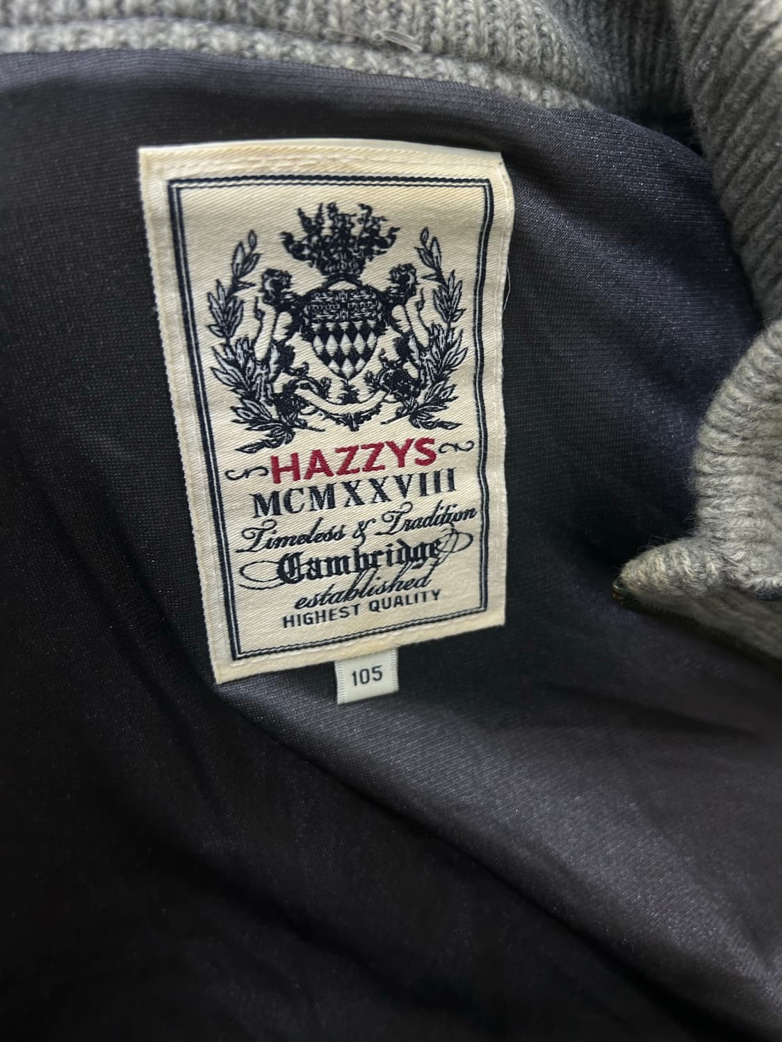 [XL]헤지스니트집업 방풍 자켓/그레이 상품이미지6