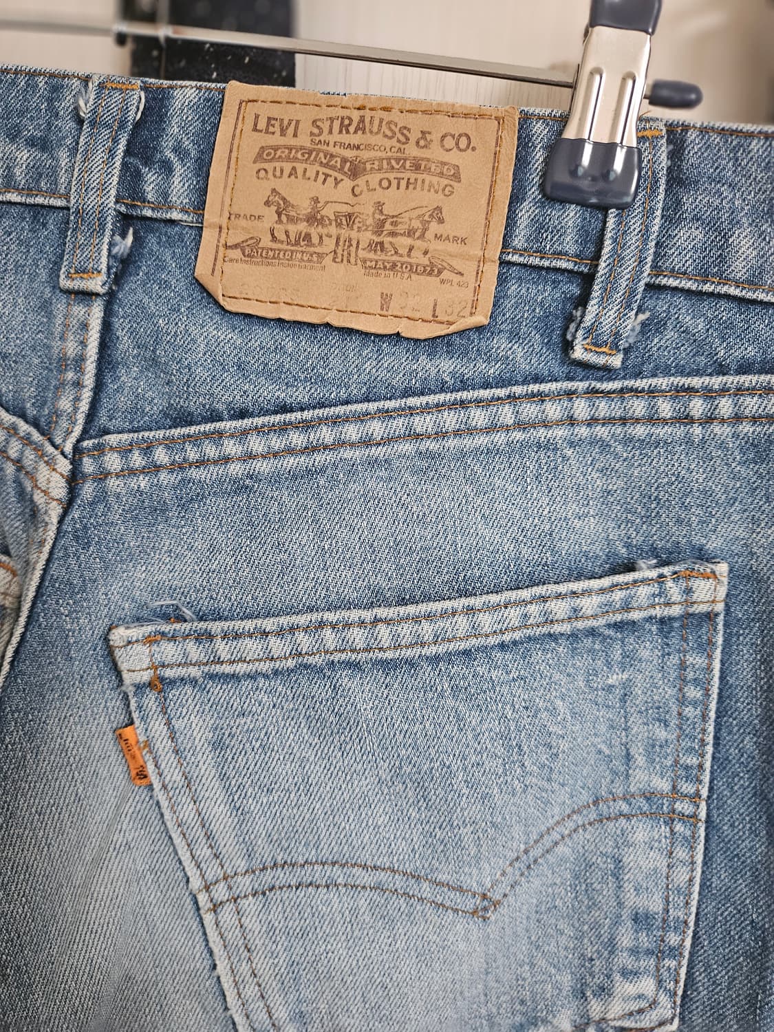 80s levi's 505 orange 탭 32x32 리바이스 상품이미지3