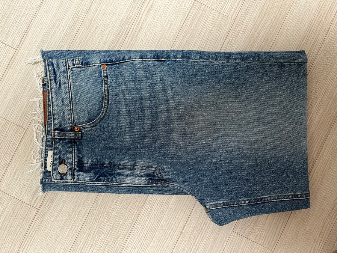 (새상품 M) 렉토 로우라이즈 와이드 데님 상품이미지2