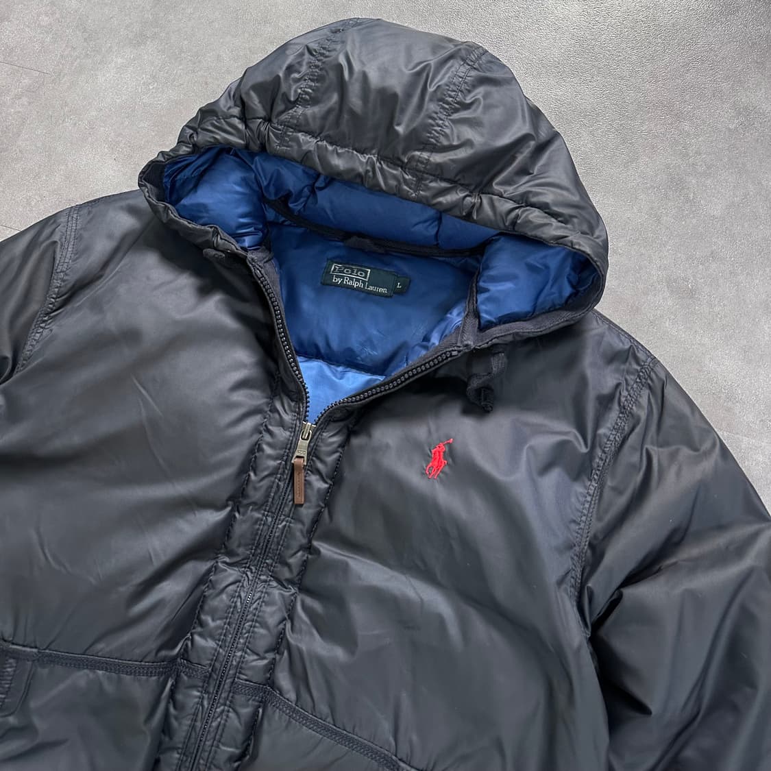 폴로 랄프로렌 네이비 후드 다운 자켓 (va.79) 상품이미지3