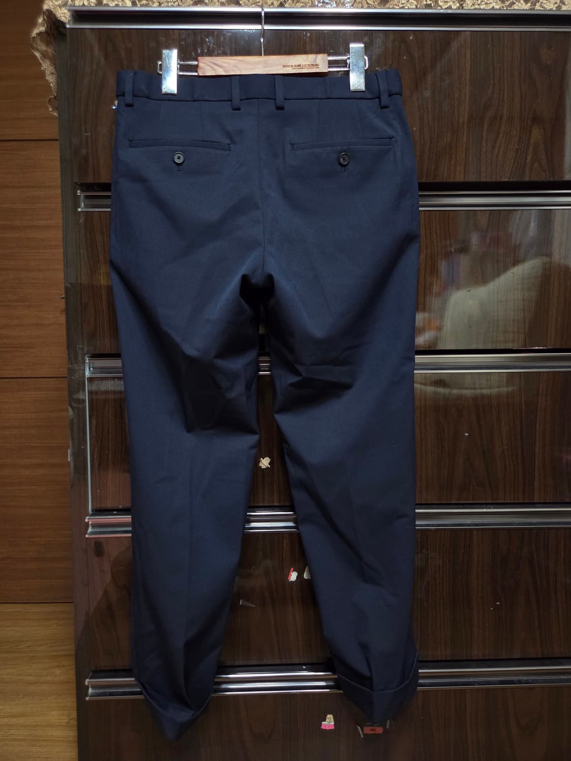 무신사 스탠다드 턴업 크롭 네이비 31 상품이미지3