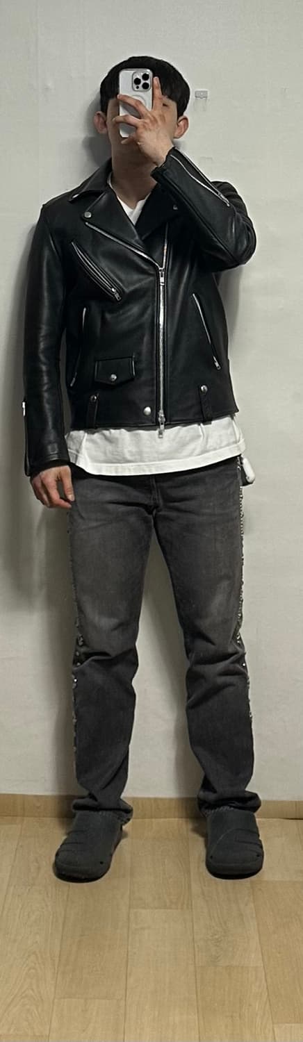 로파이 카우레더 라이더자켓 상품이미지5