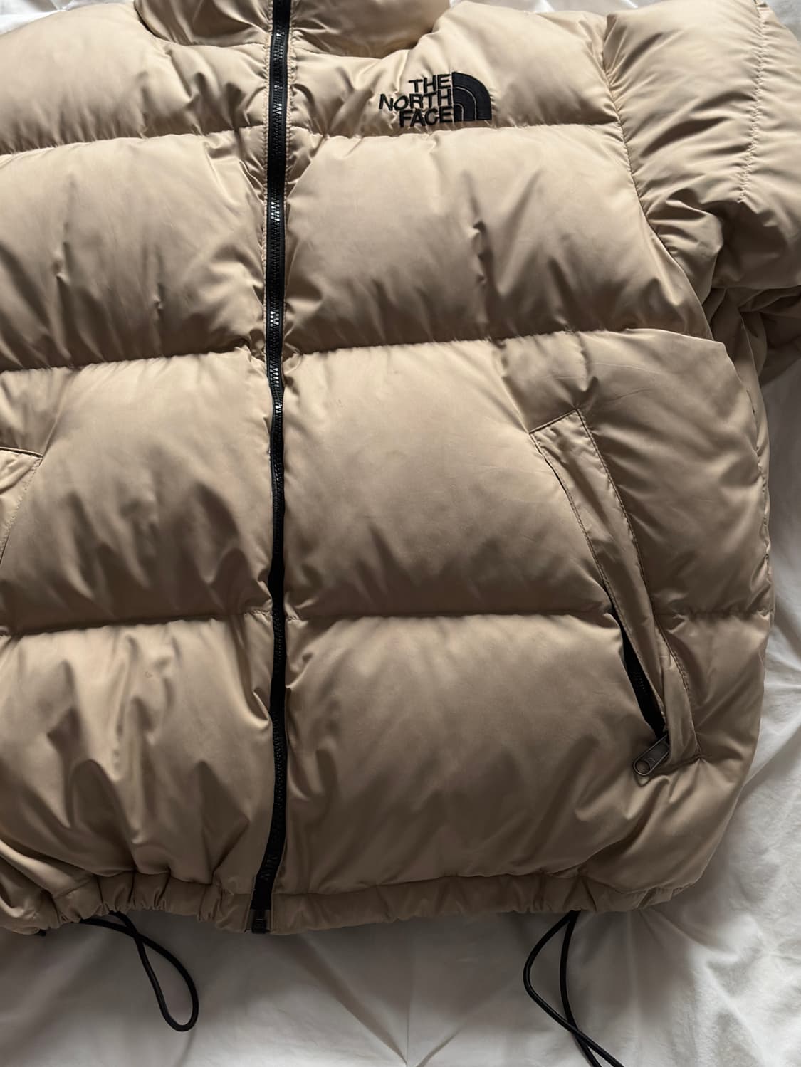 노스페이스 베이지 600 눕시 패딩 자켓 XL 상품이미지3