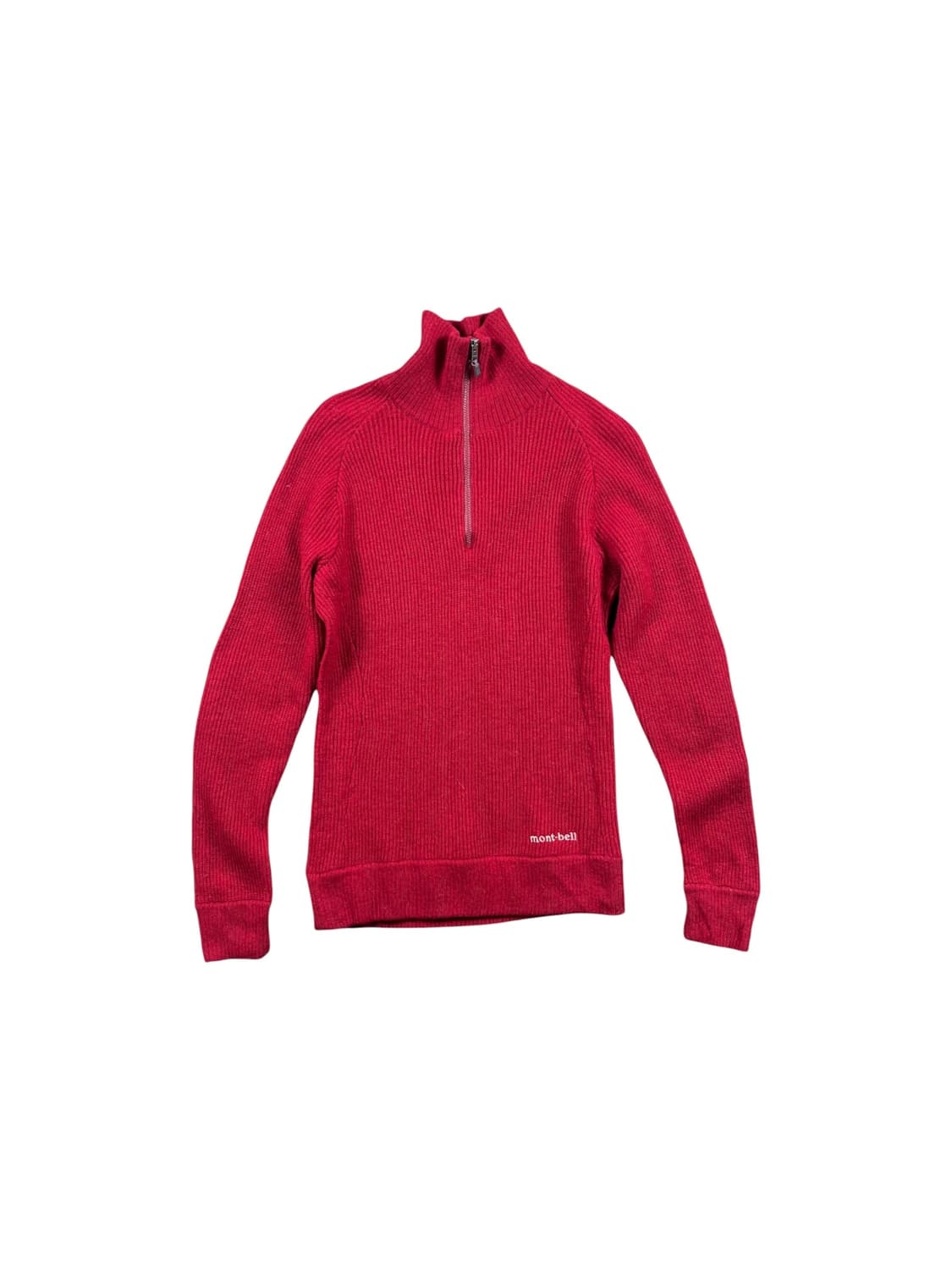 montbell 레드컬러 하프집업니트 상품이미지1