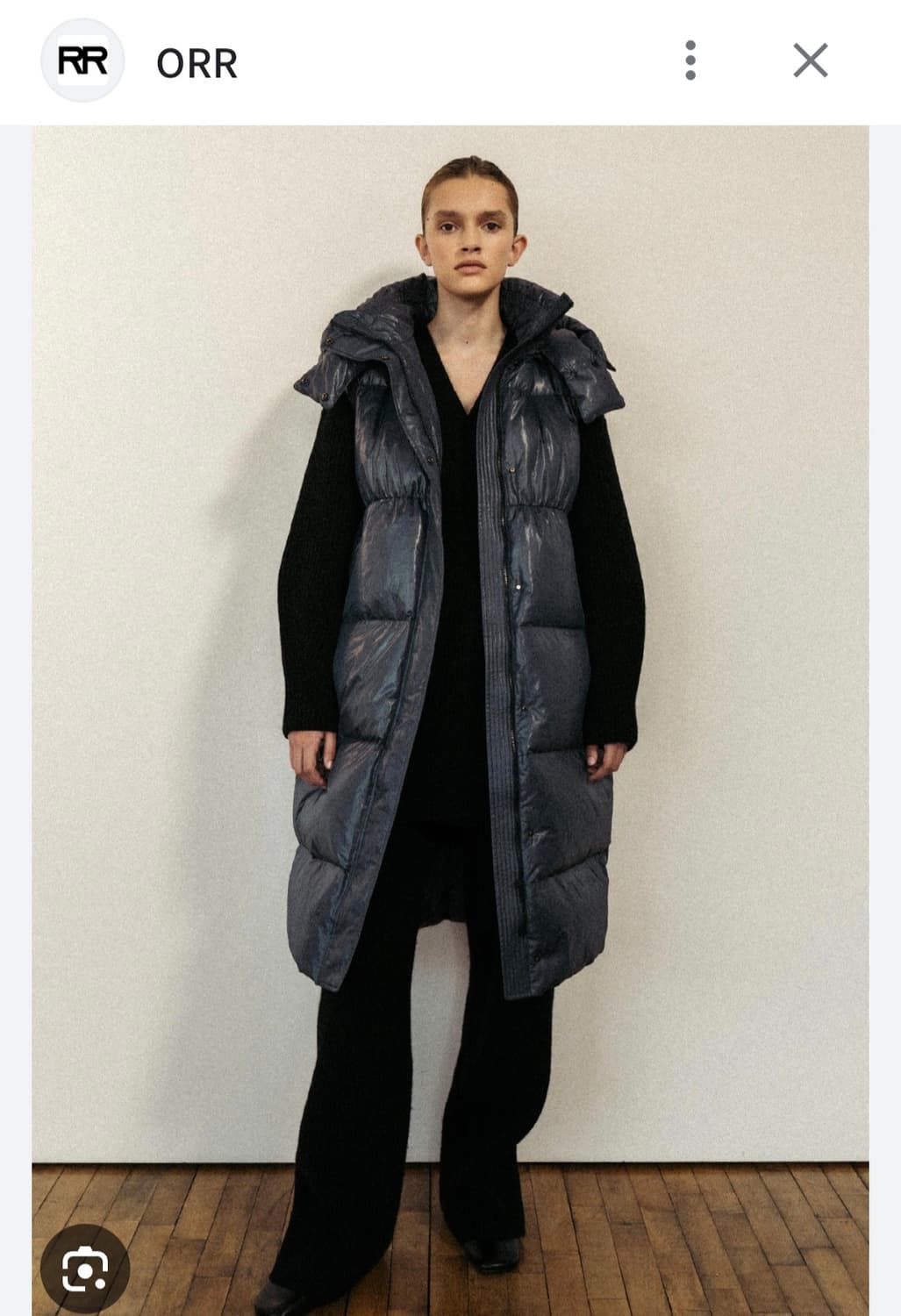 ORR 오르 구스다운 롱패딩 후드롱 베스트 네이비 S 상품이미지1