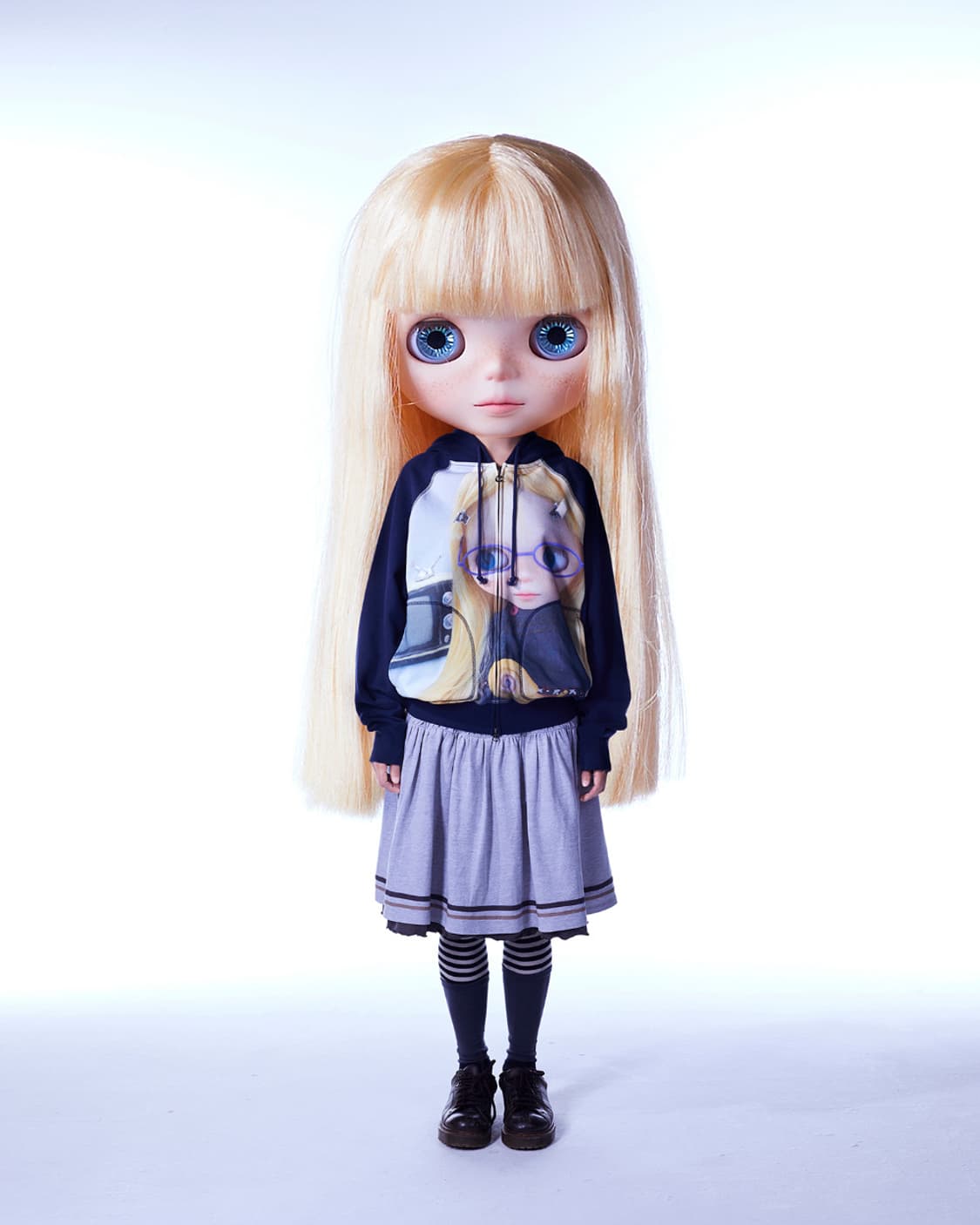 코이세이오 X 브라이스 그래픽 집업 네이비 상품이미지2