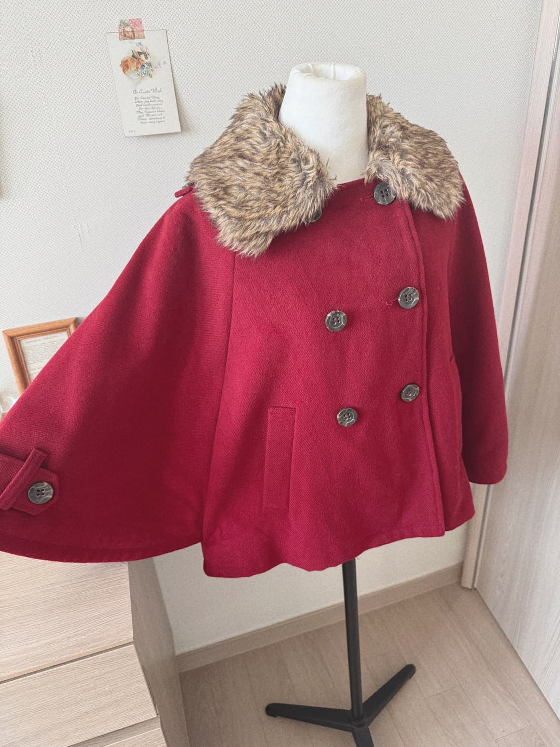 레드 케이프 코트❤️ 상품이미지2