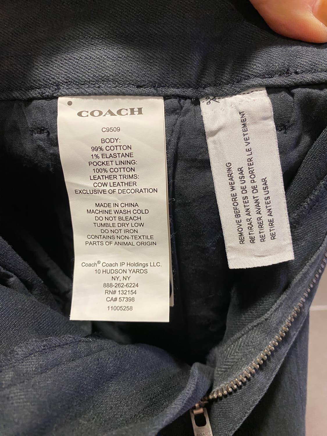 COACH 코치 뒷밴딩 블랙진 면바지 (M) 상품이미지5