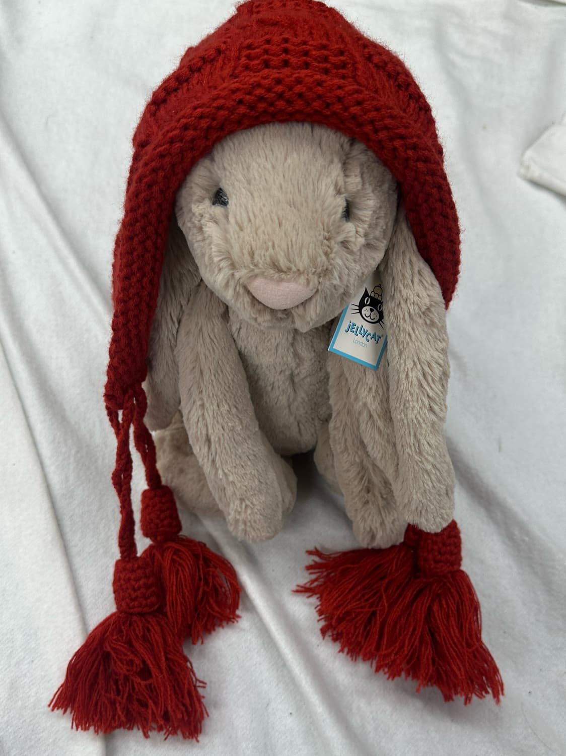 🧶레드 태슬 니트 모자 비니🧶  그런지 히피 겨울 모자 털실 뜨게 상품이미지3