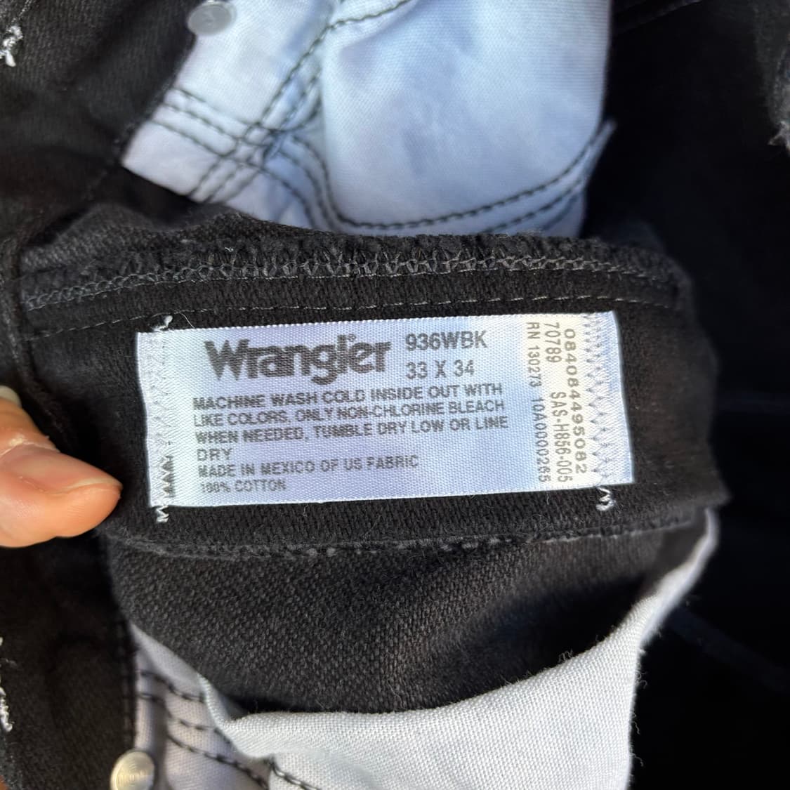 올드 랭글러 블랙 데님 팬츠 상품이미지10